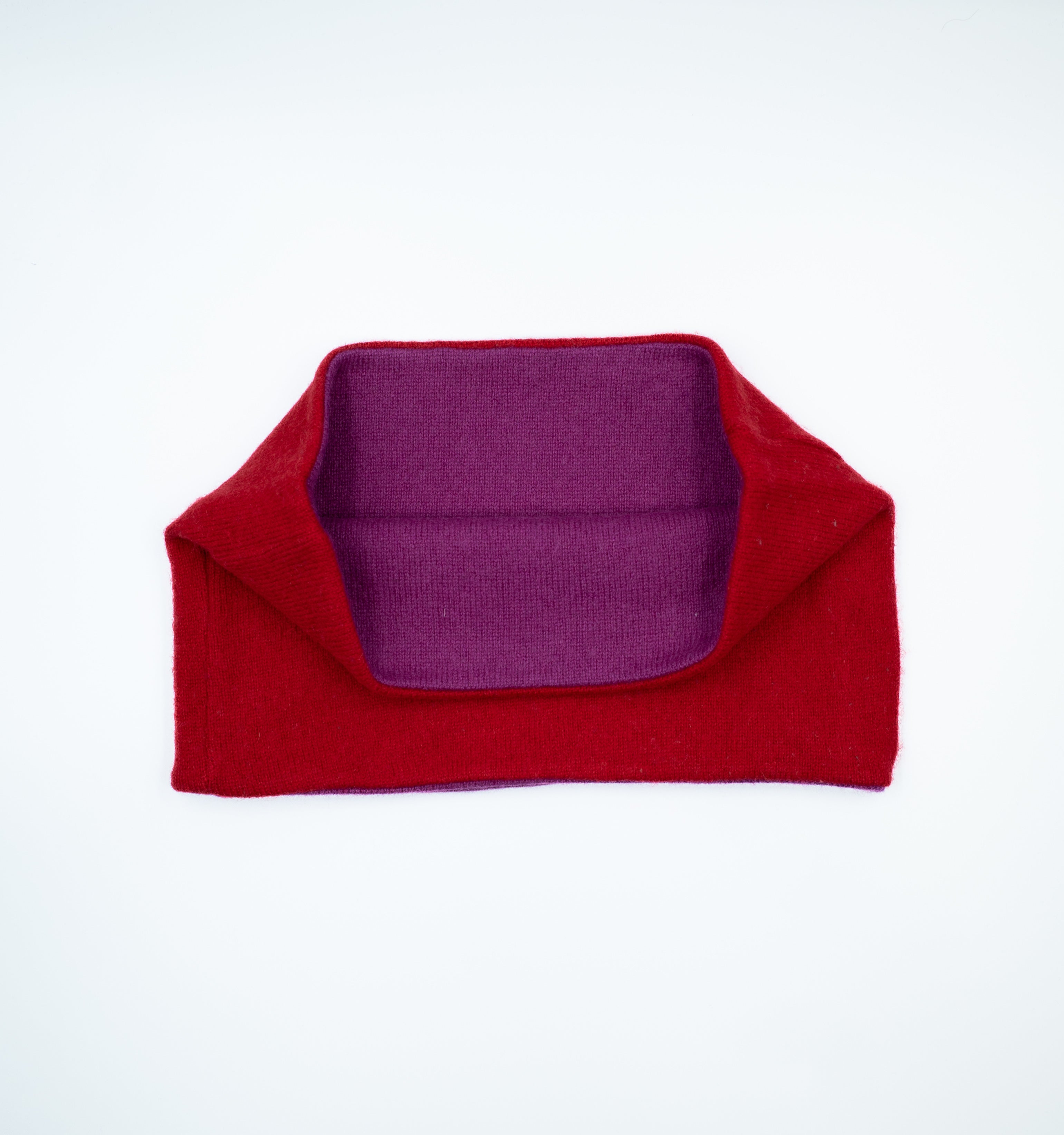 Postbox Red and Magenta Neck Warmer