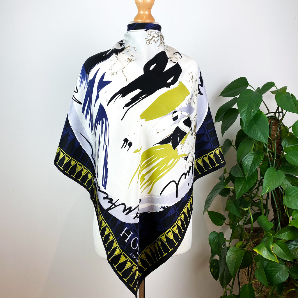 Hobbs Cocktail Party Design Silk Scarf