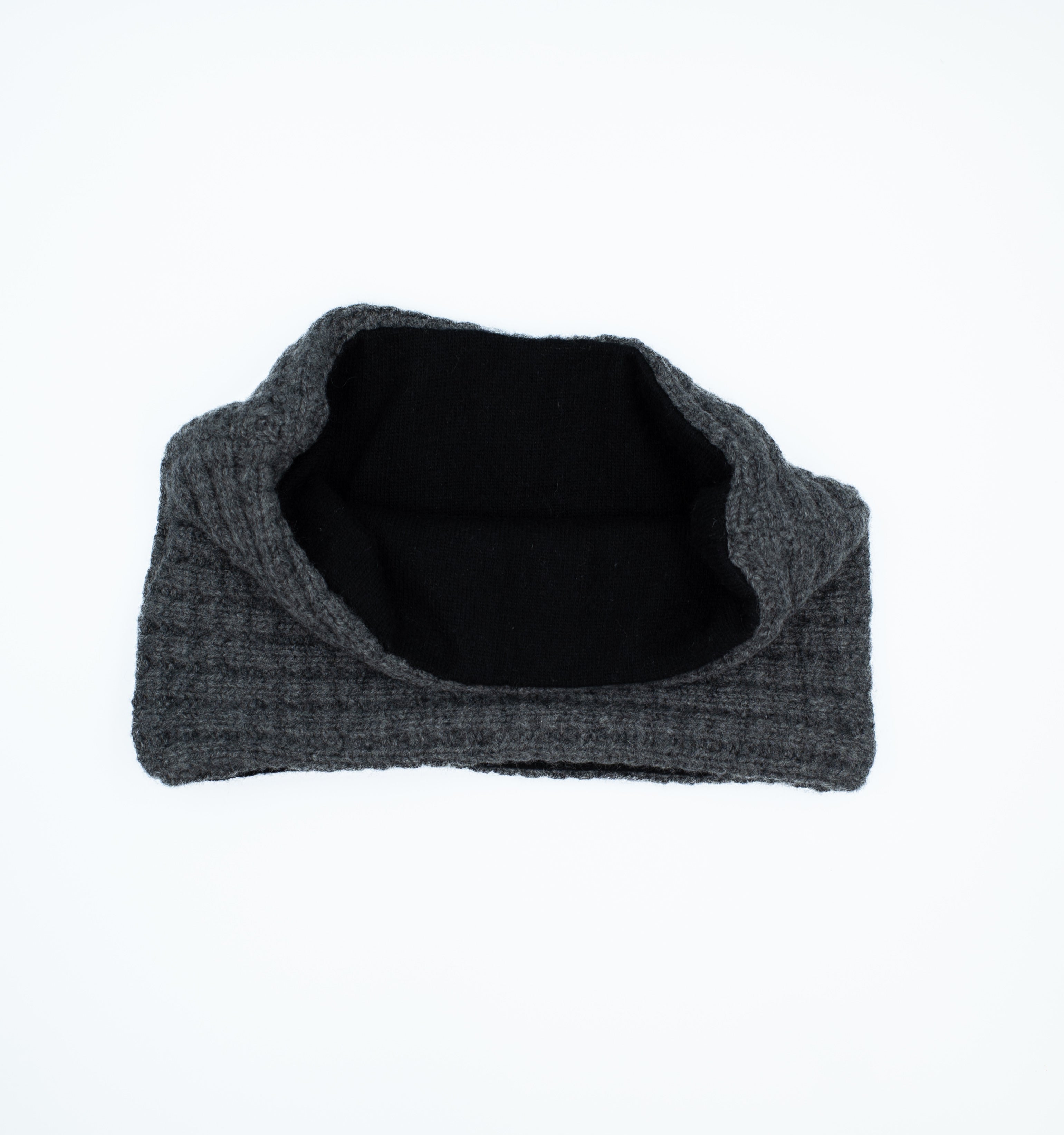 Slate Grey and Black Chunky Neck Warmer