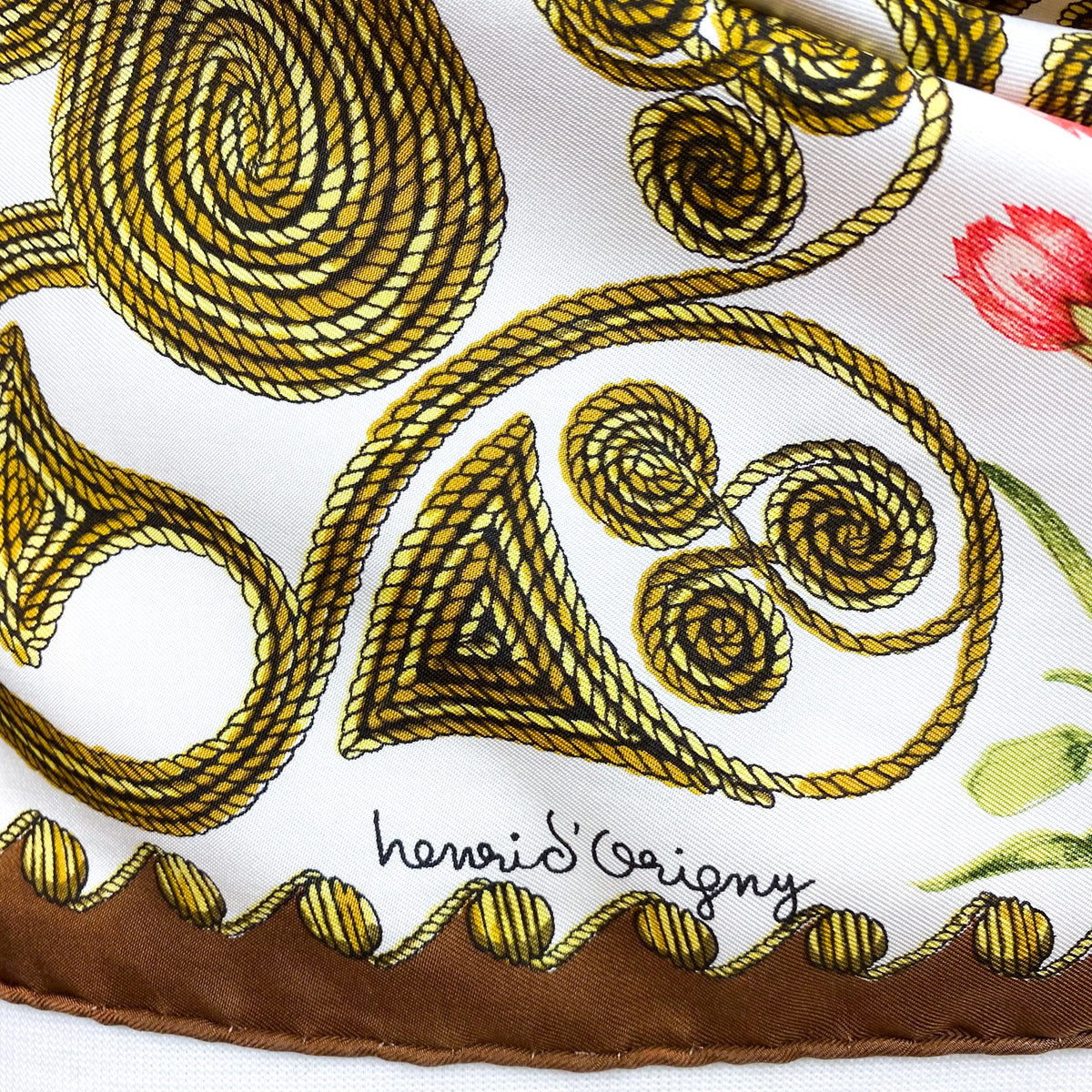 Rare Boxed Hermes Arabesque 1963 Designer Silk Scarf