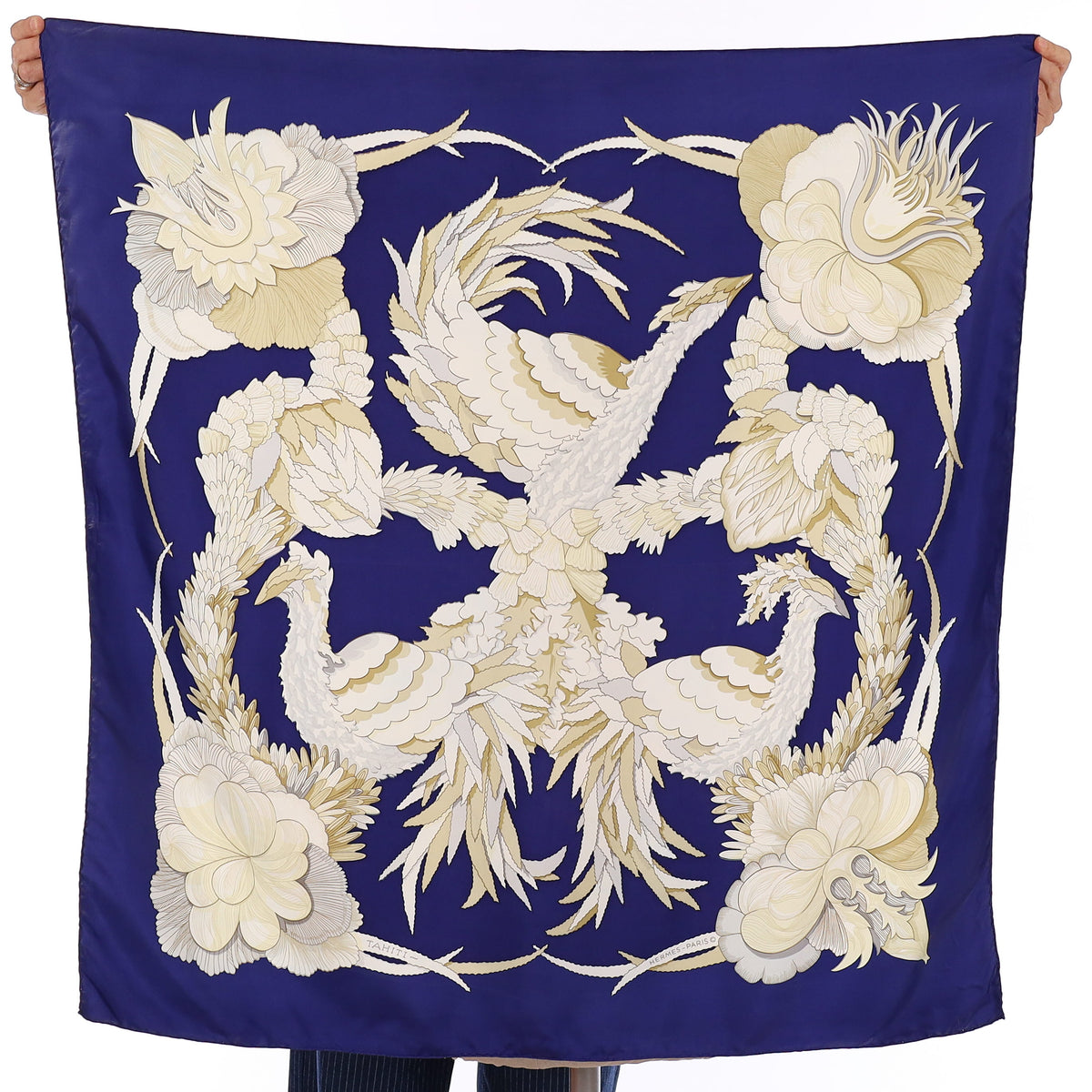 Quite Rare Hermès Tahiti Silk Scarf
