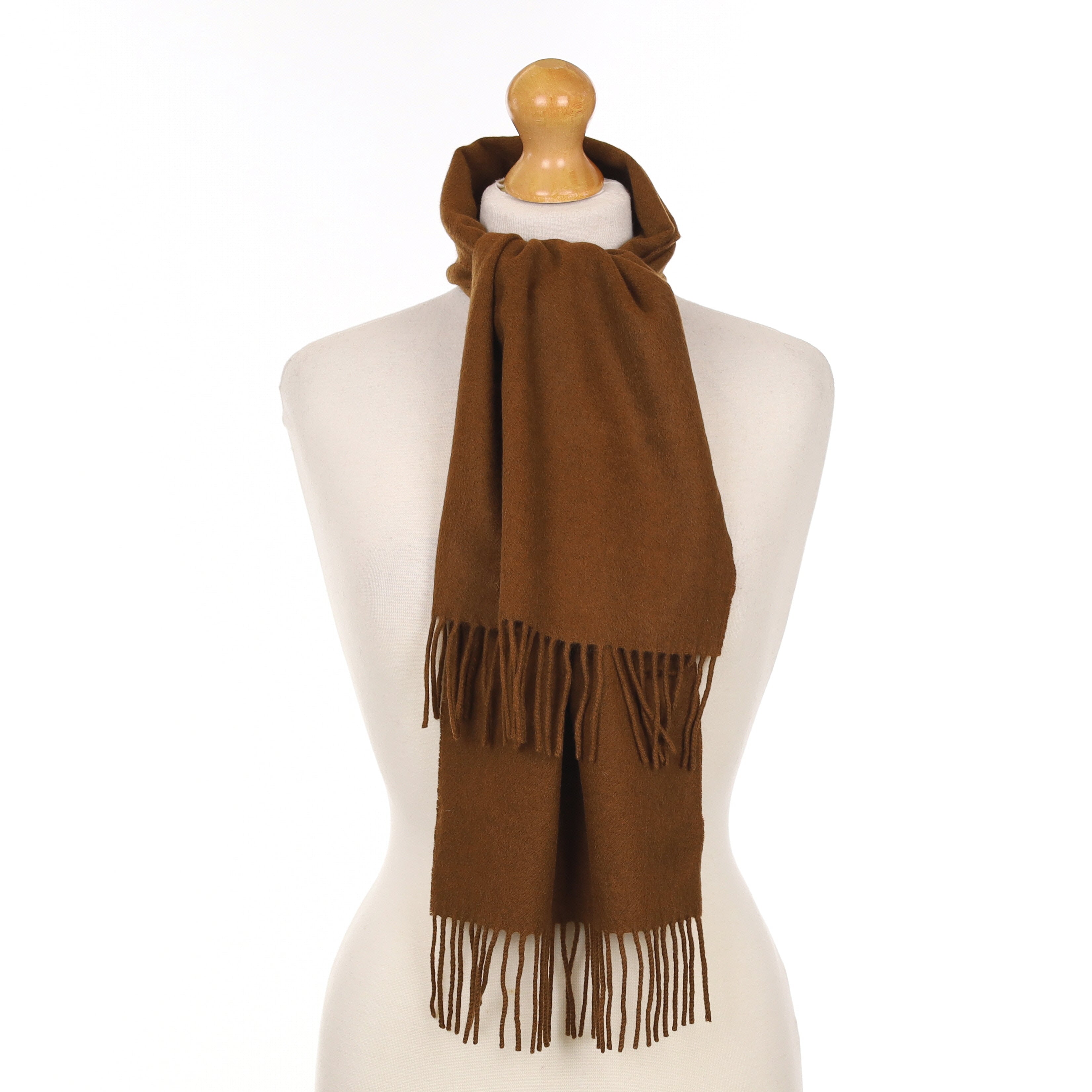 Saddle Brown Cashmere Woven Scarf