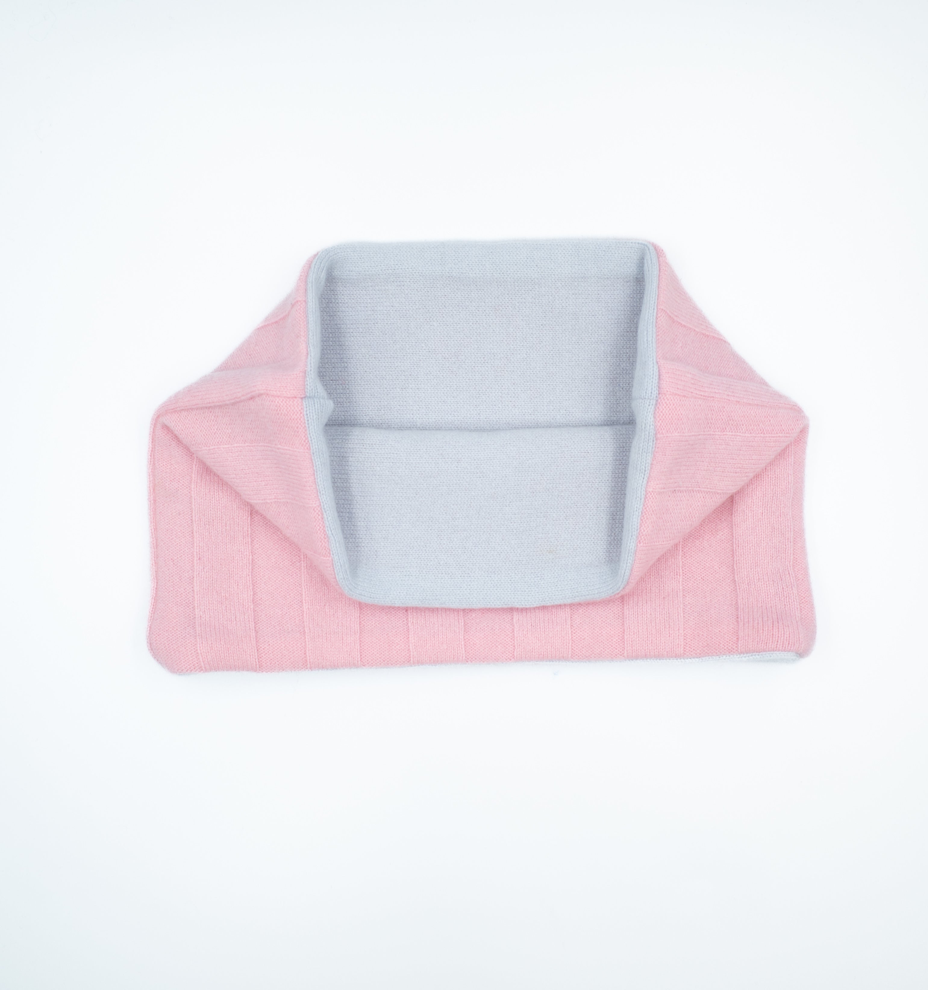 Pastel Pink Wide Rib and Baby Blue Neck Warmer