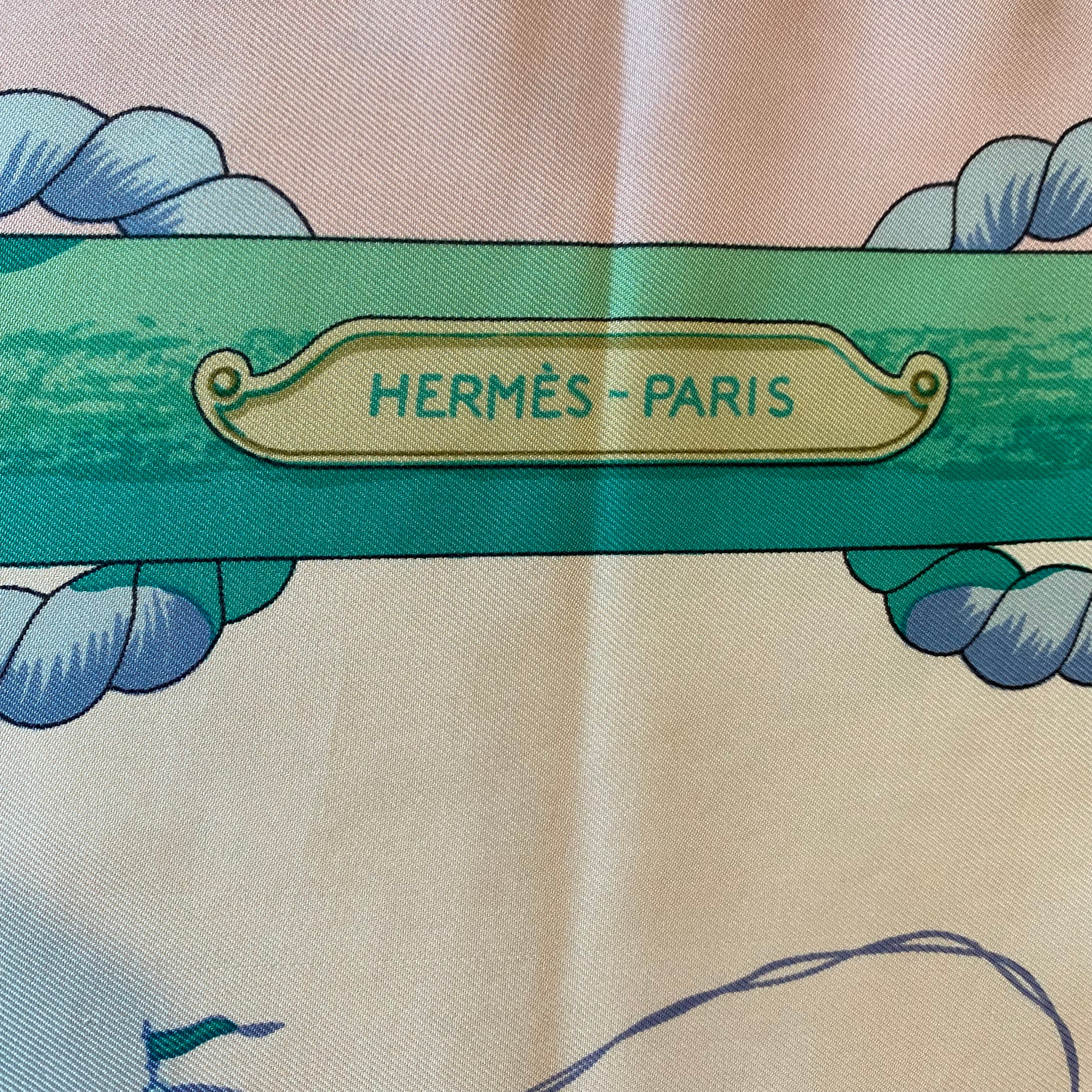 Hermès Tribord Silk Scarf Quite Rare