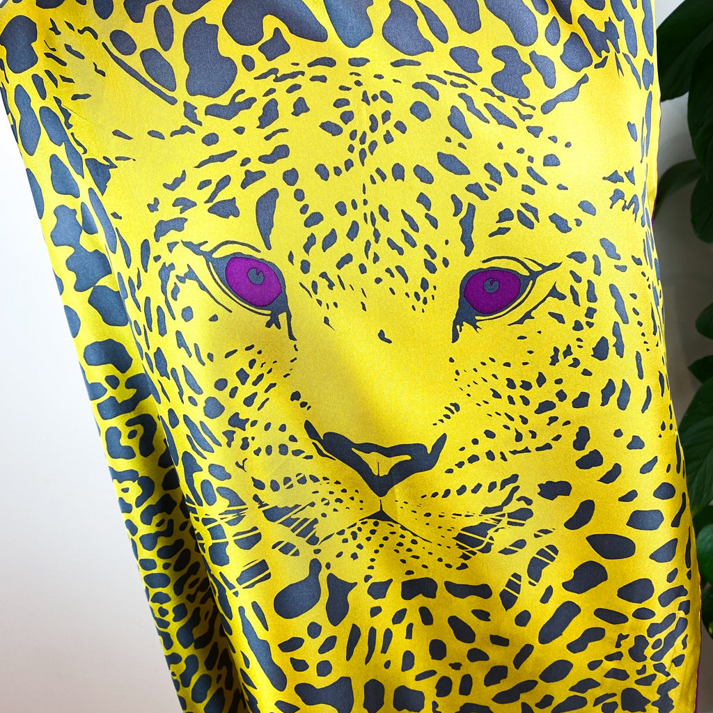 Codello Leopard Design Silk Scarf
