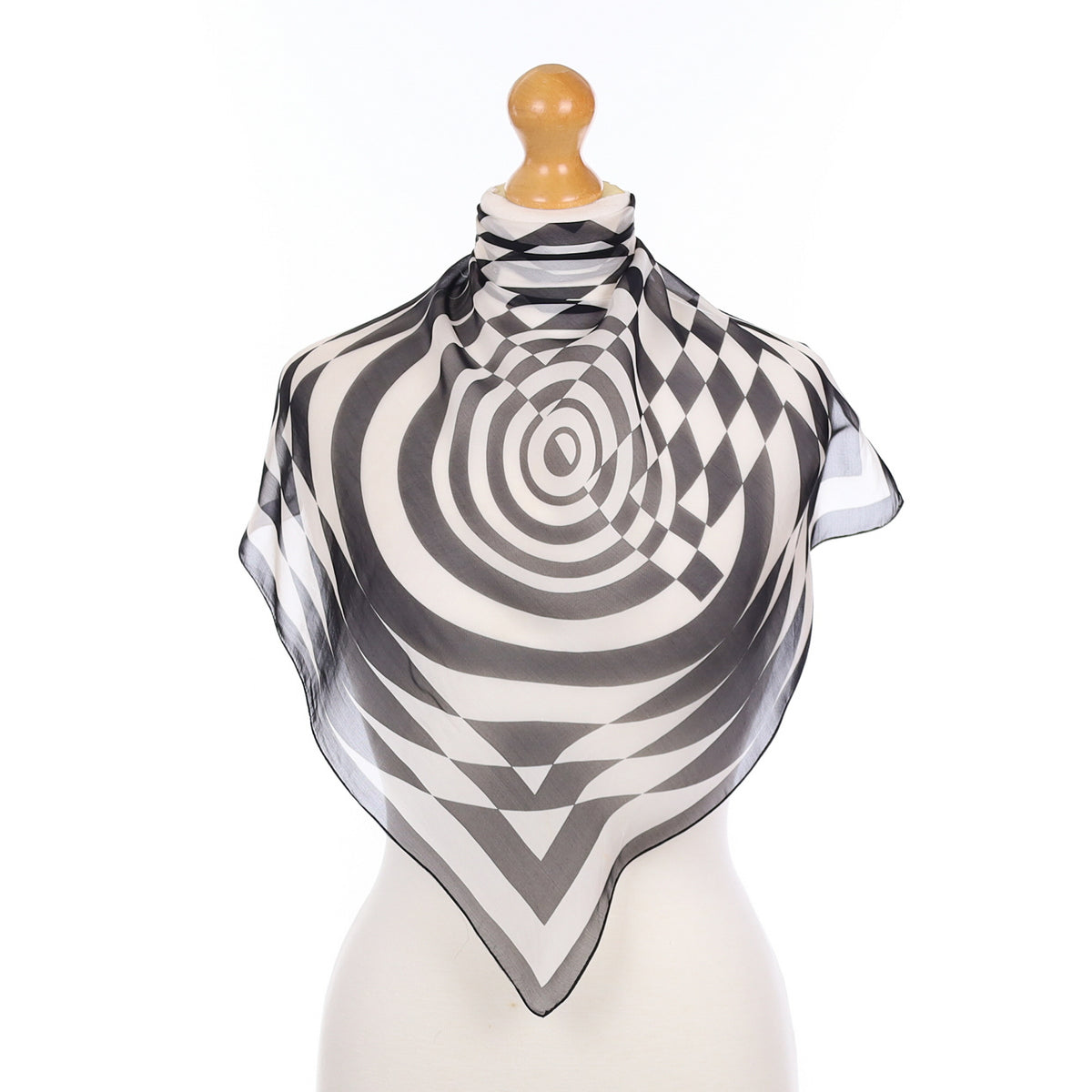 Monochrome Silk Scarf