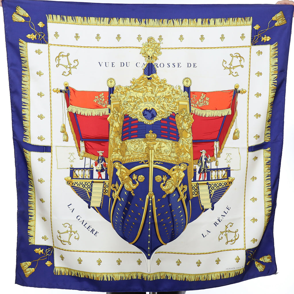 Hermès Vue du Carosse de la Galère la Réale Silk Scarf