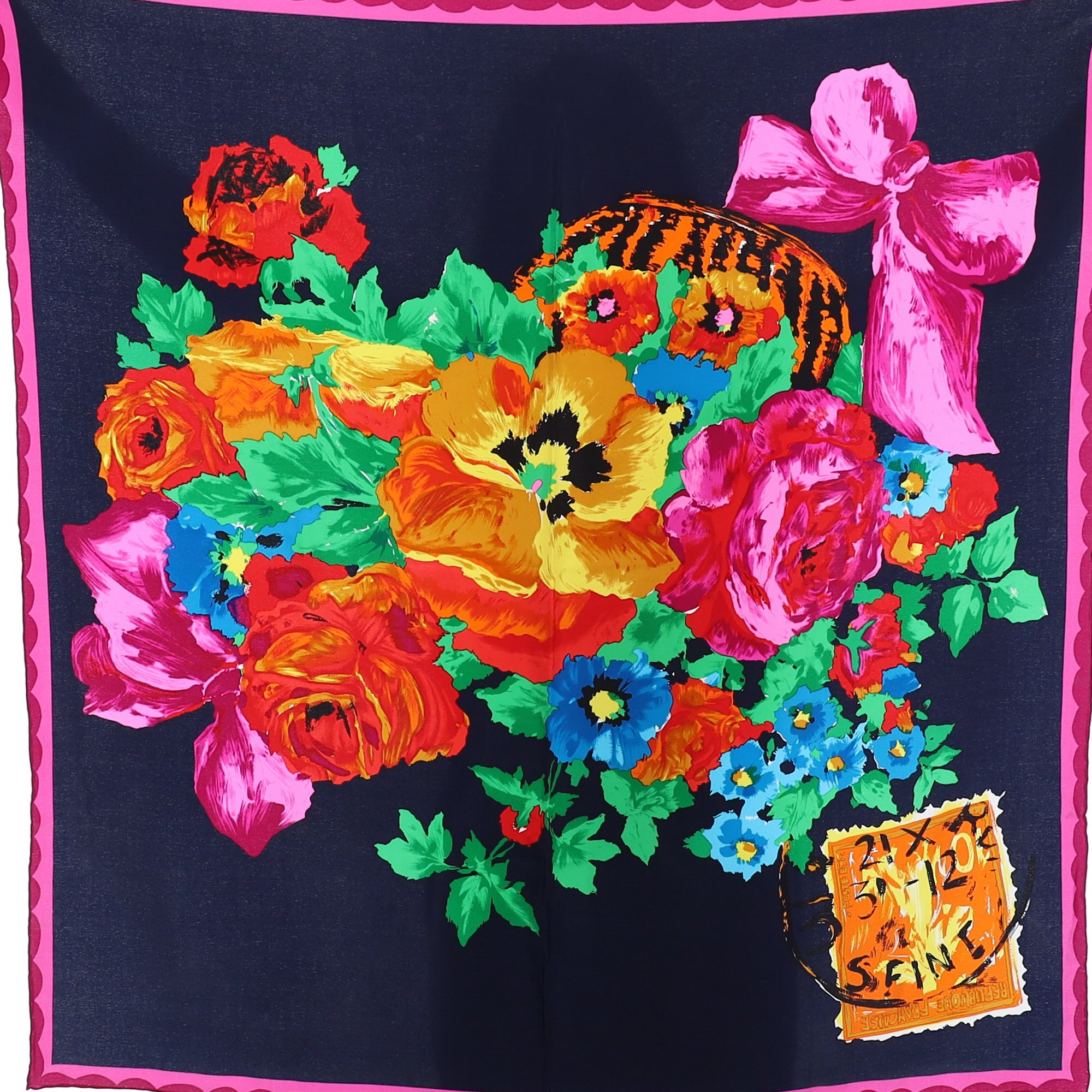 Brand New Carlisle Floral Silk Scarf