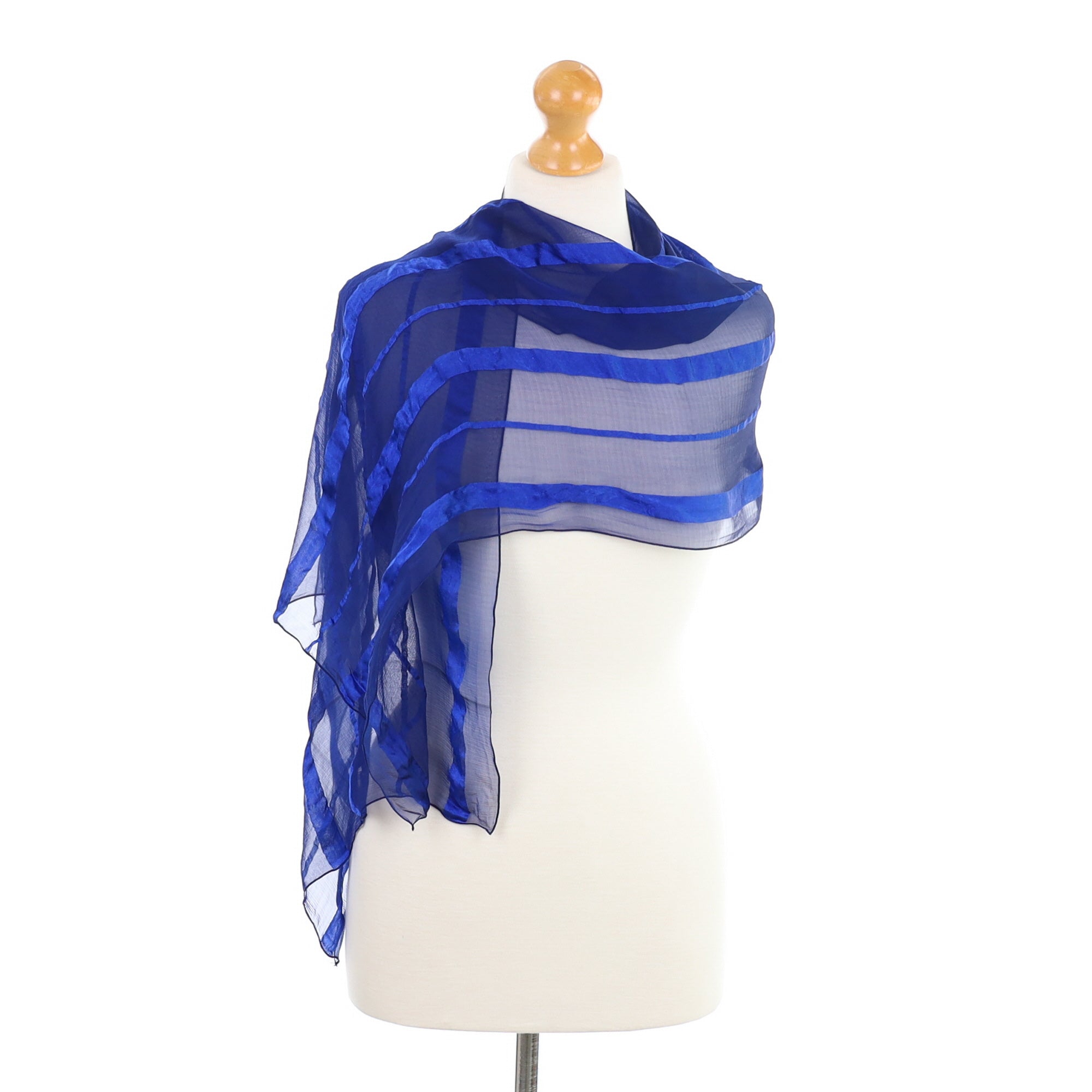 Jaeger Cobalt Blue Silk Scarf