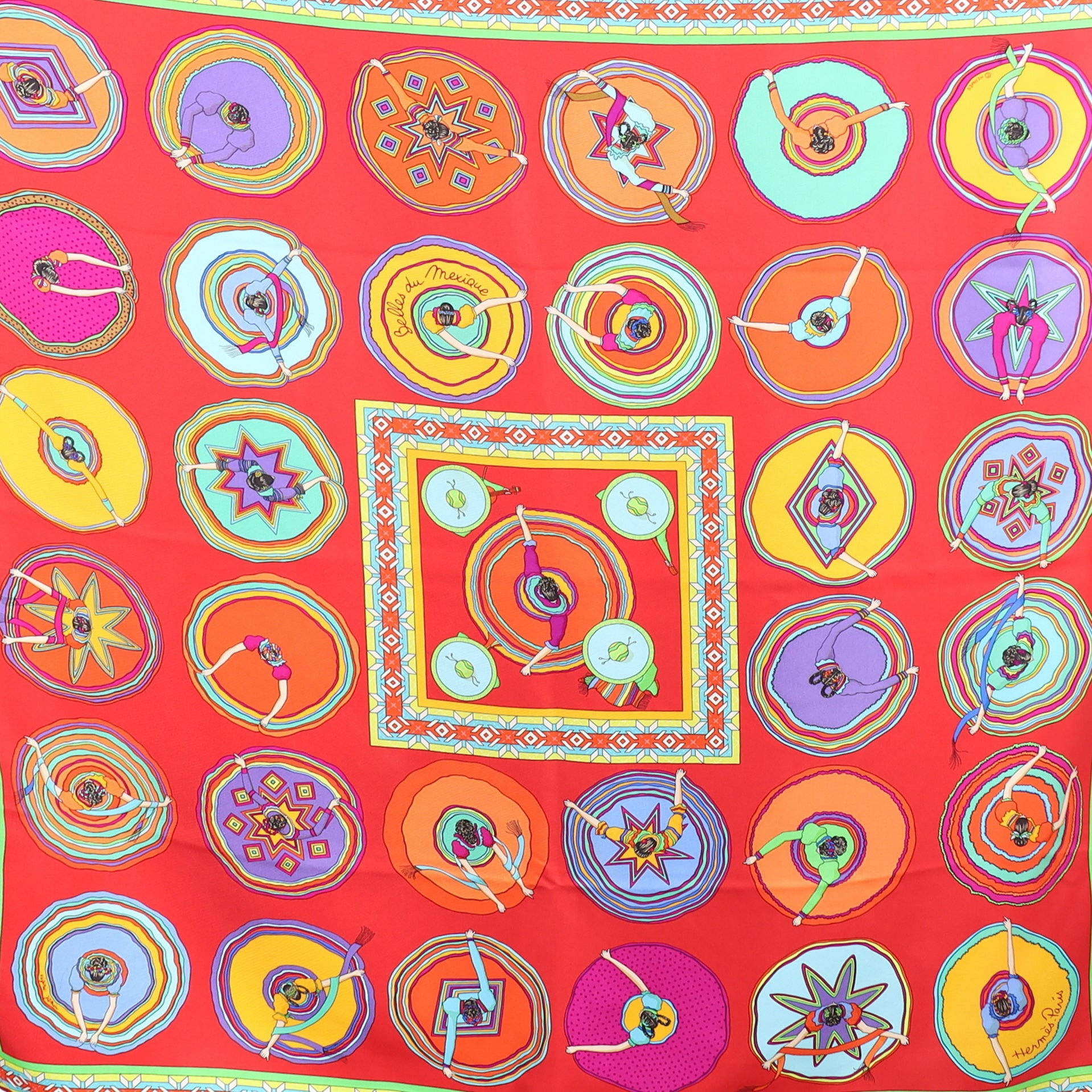 Hermès Belles Du Mexique Silk Scarf Quite Rare