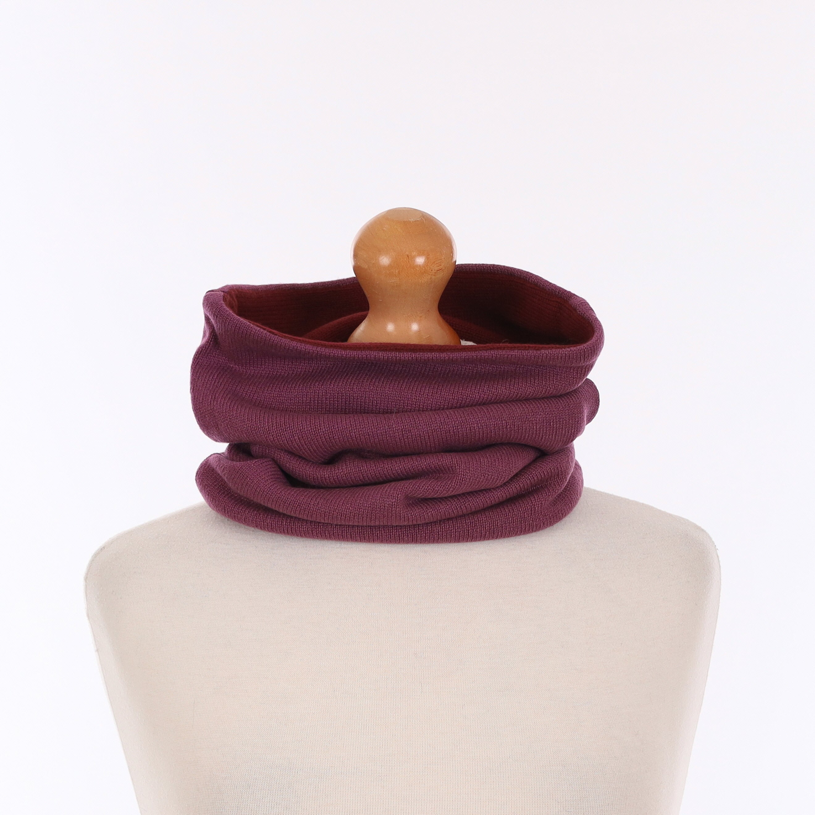 Men’s Heather Purple and Burgundy Luxury Double Layered Snood
