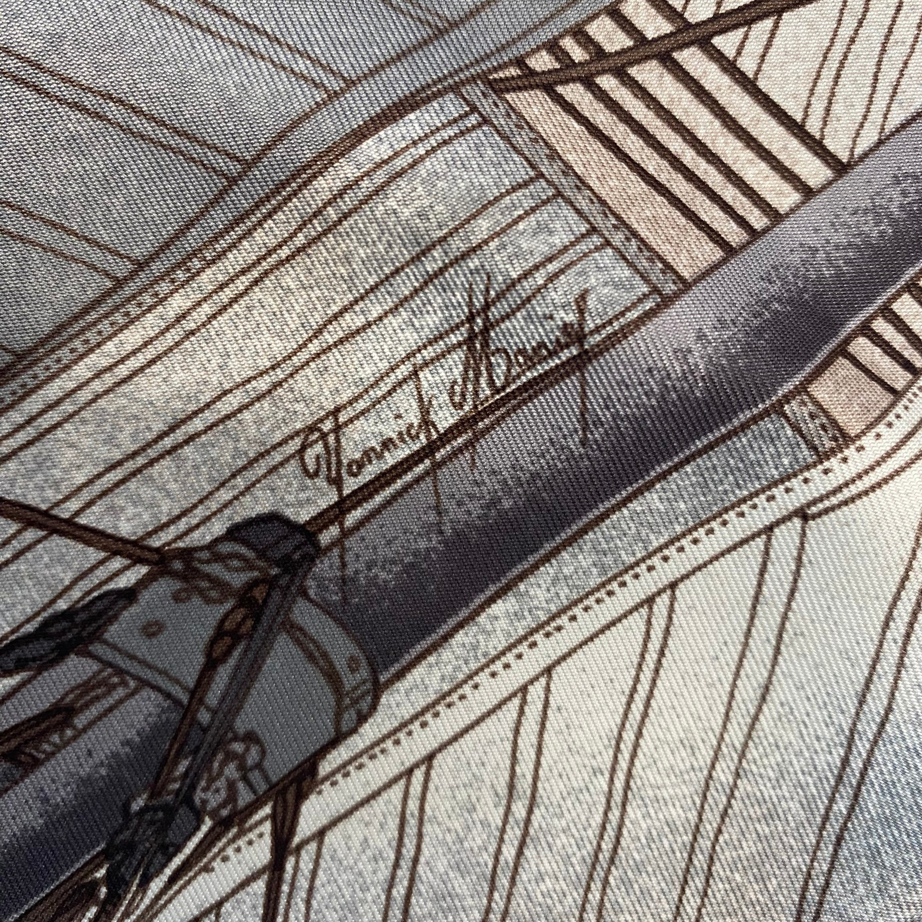 Pristine Hermès Vent Portant II (Detail) Silk Scarf Quite Rare
