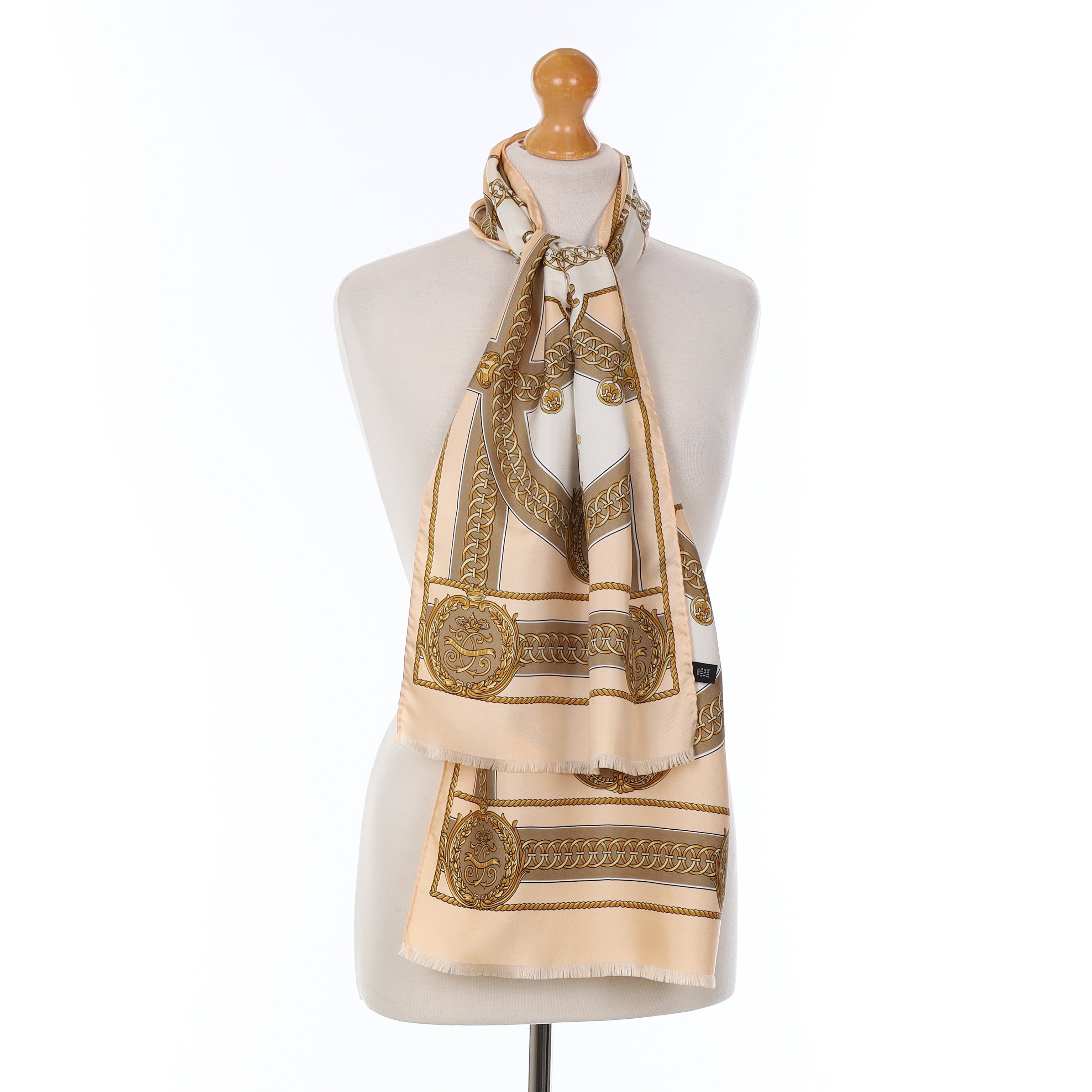Viyella Pink Baroque Style Silk Scarf