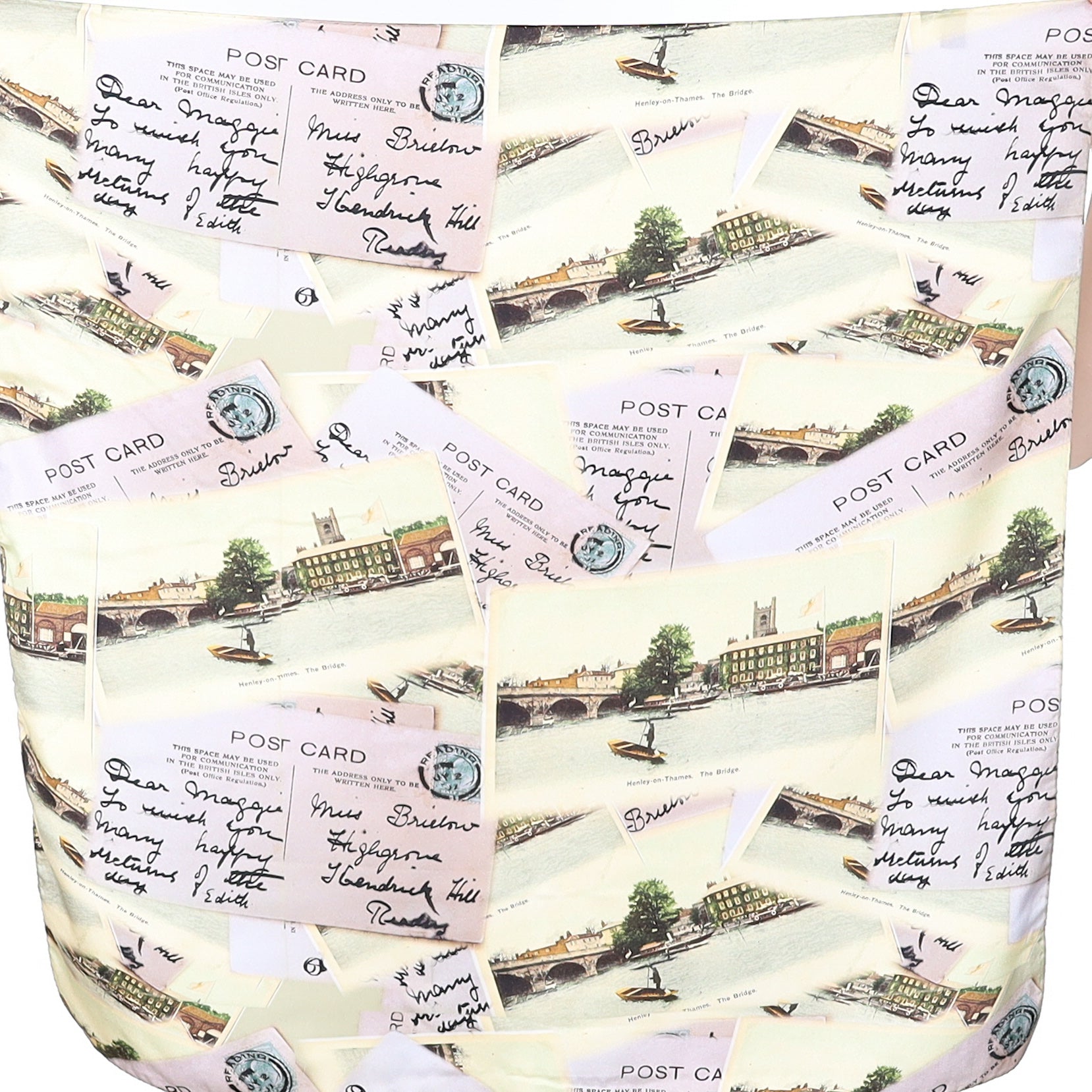 Henley Vintage Postcard Theme Silk Scarf