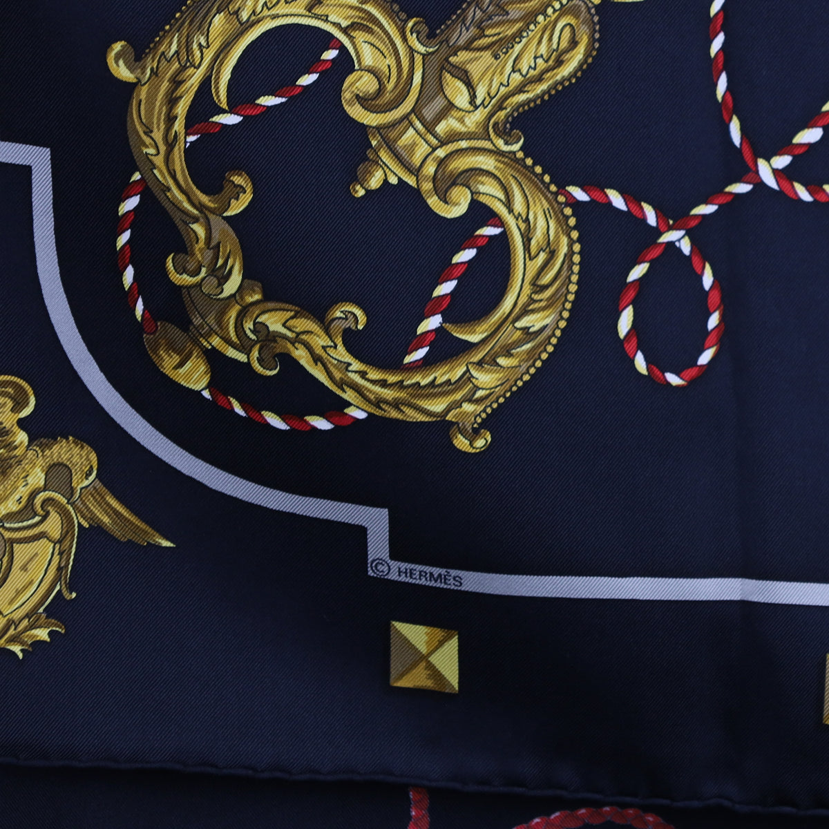 Brand New Boxed Hermès Les Clefs Silk Scarf