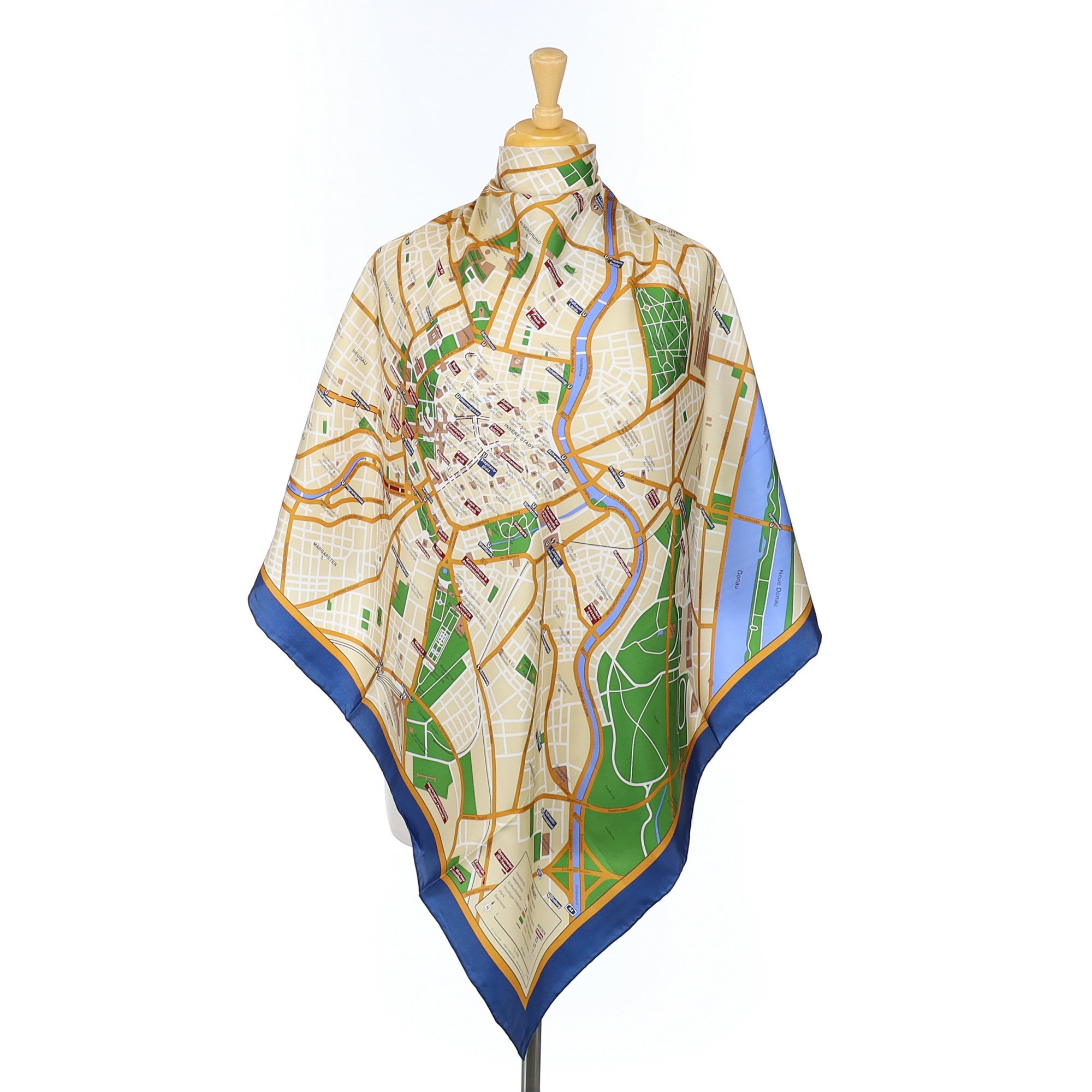 Brand New Vienna Map Silk Scarf