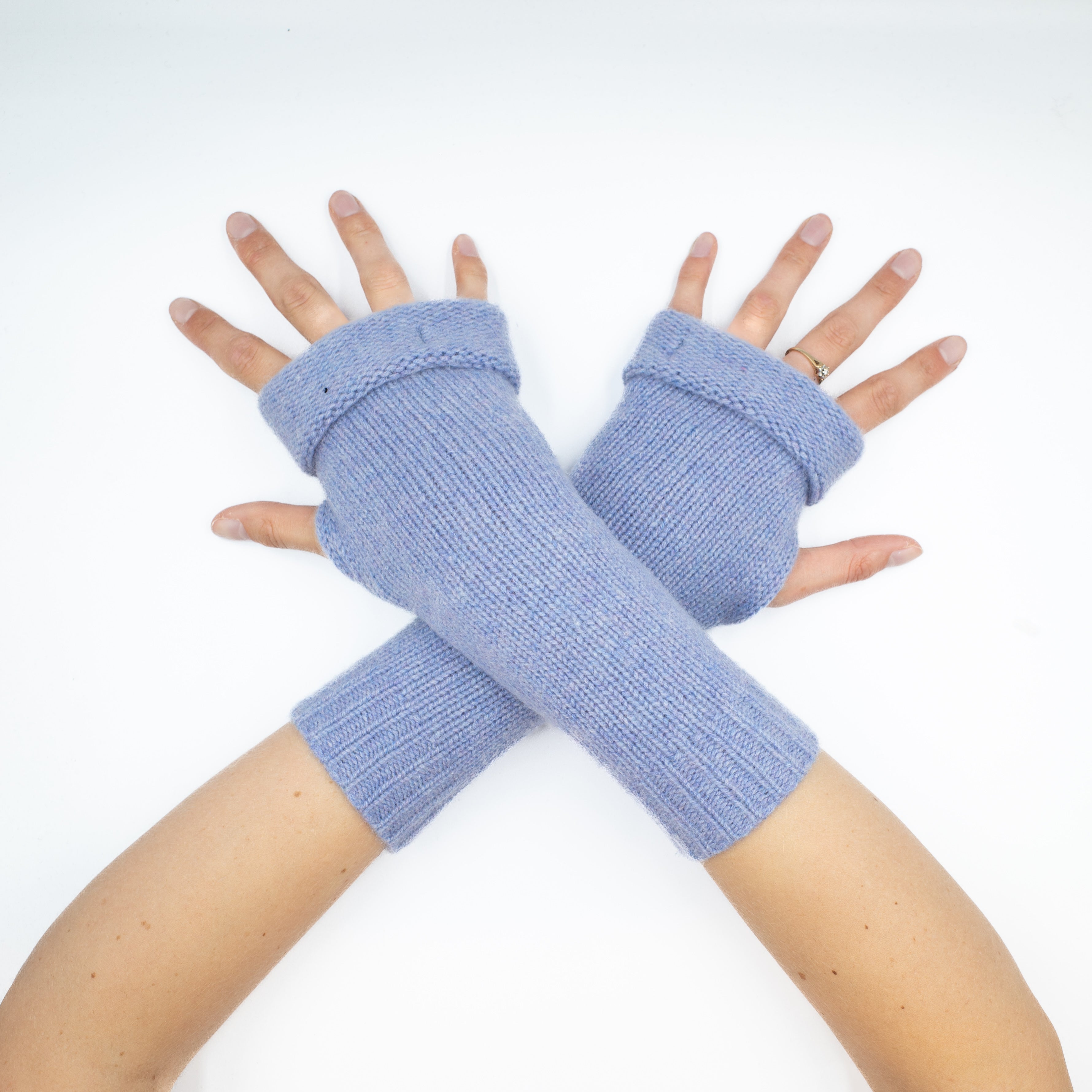 Bluebell Chunky Fingerless Gloves