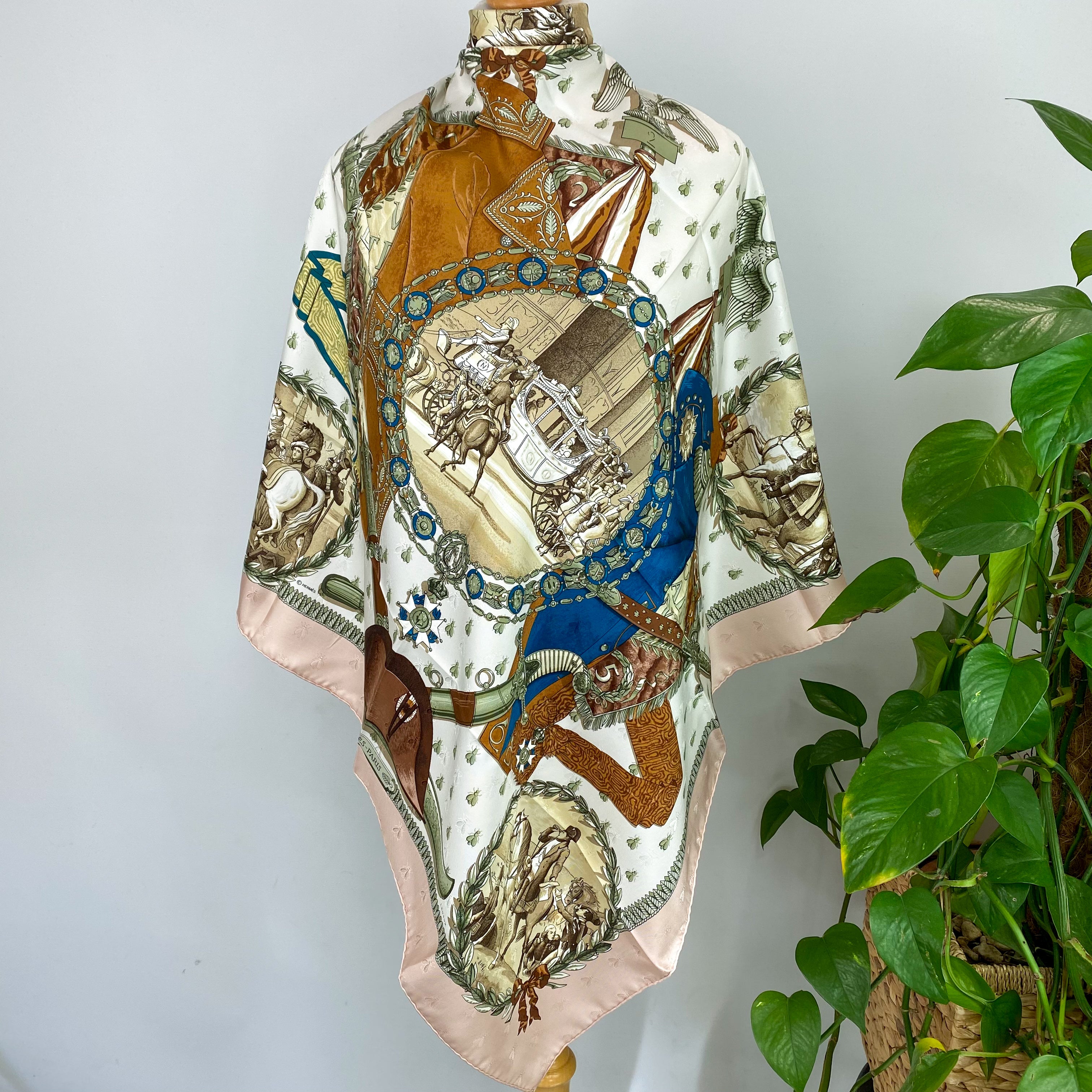 Pristine Boxed Hermès Napoléon Silk Scarf