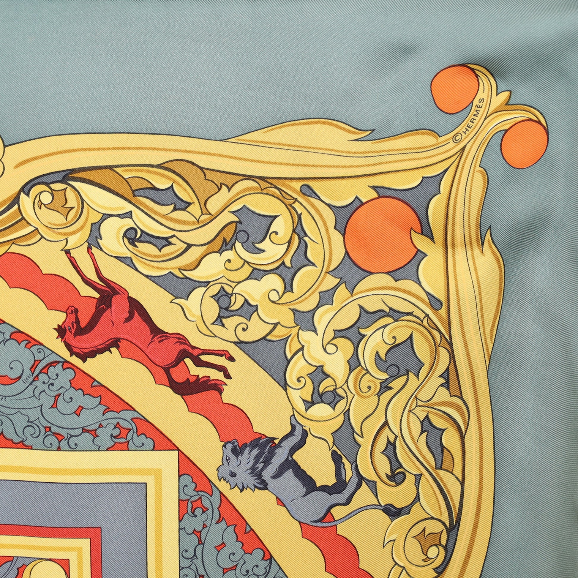 Hermès Animaux Solaires Silk Scarf