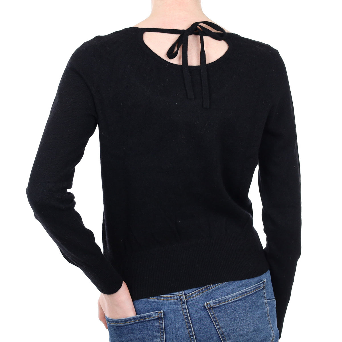 Black Cashmere Crew Neck Jumper Extra Small
