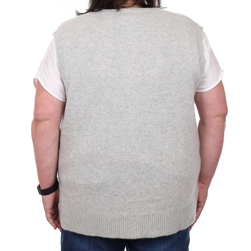 Brand New Mist Grey Luxury Cashmere Tank Top 3XL UK 24-26