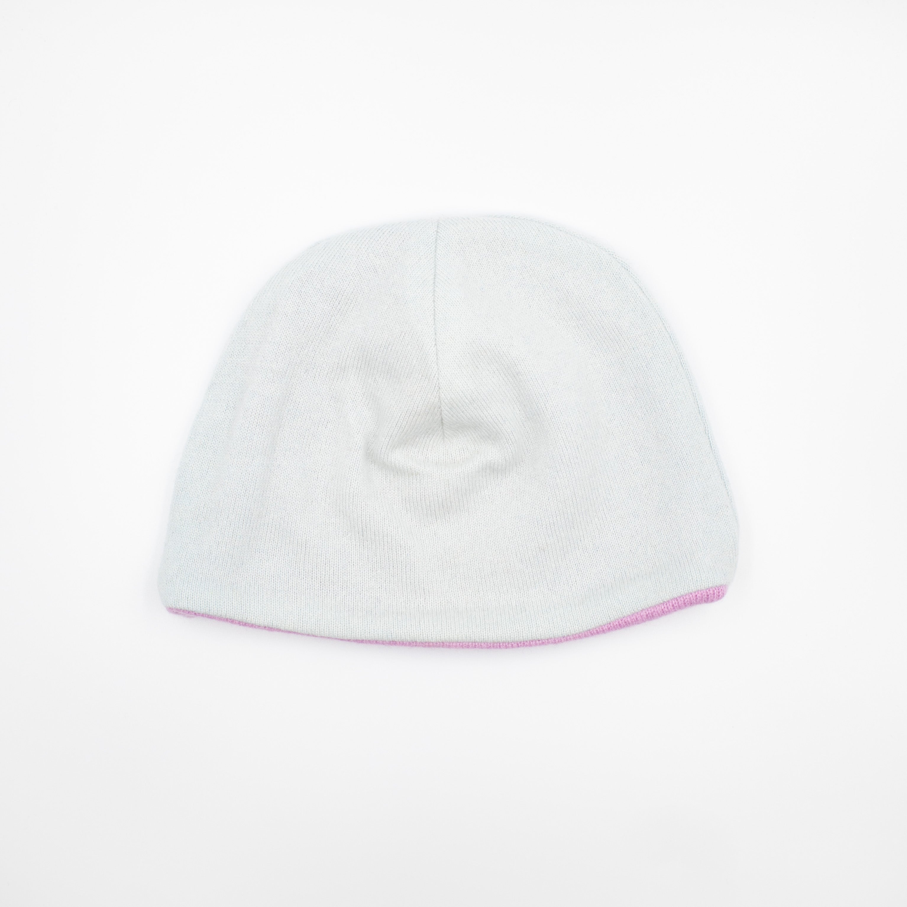 Ice Blue and Pink Beanie Hat