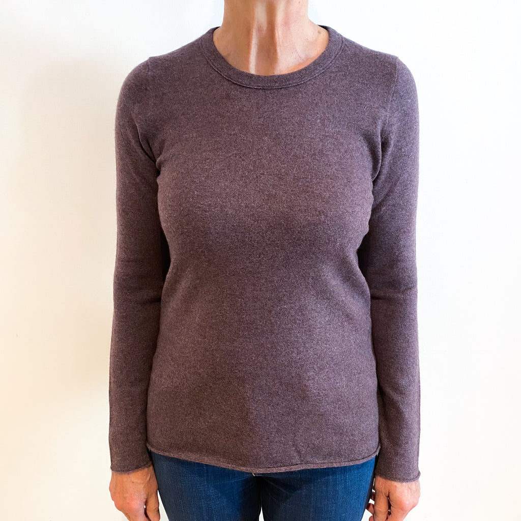 Mole Brown Cashmere Crew Neck Jumper Medium