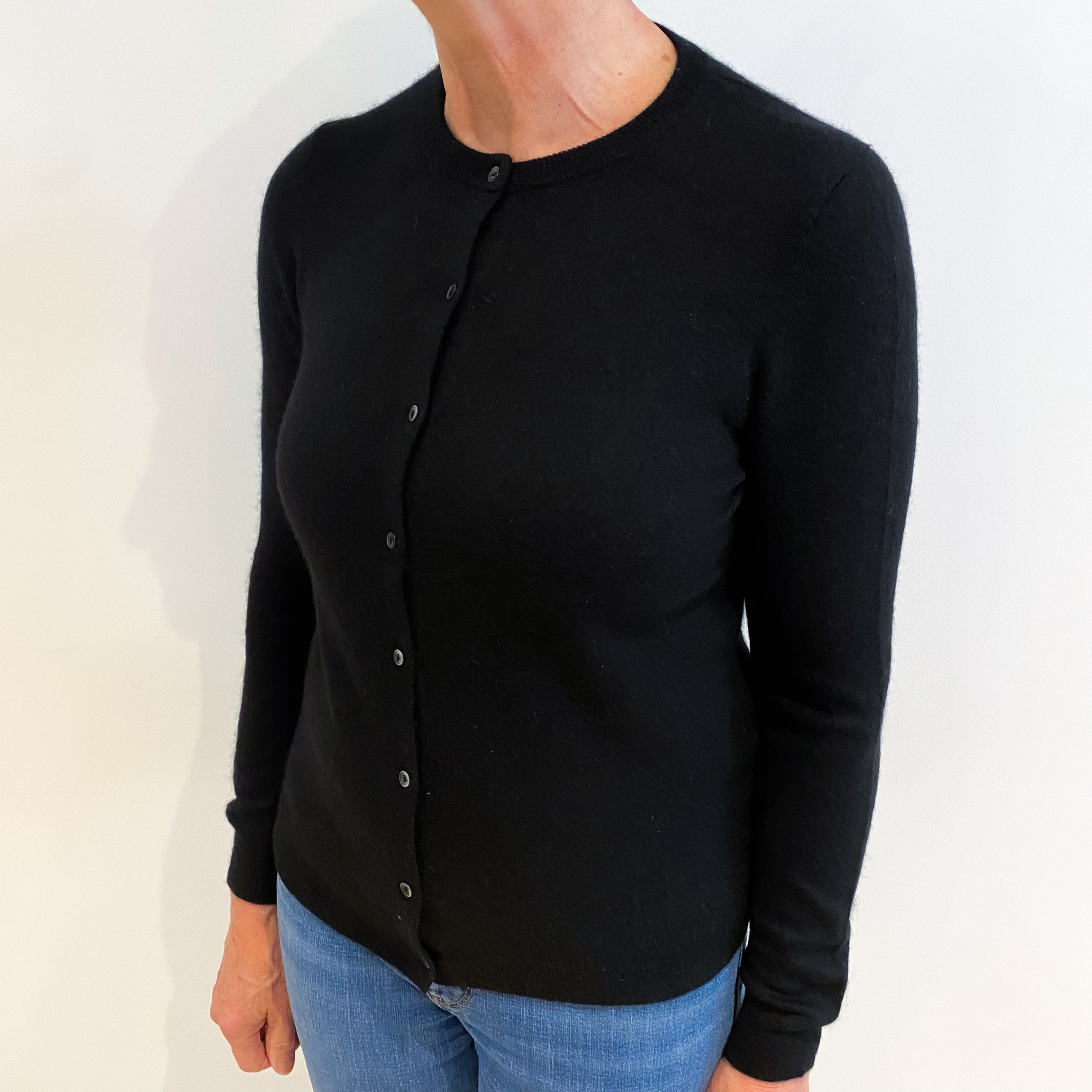 Black Cashmere Cardigan Medium