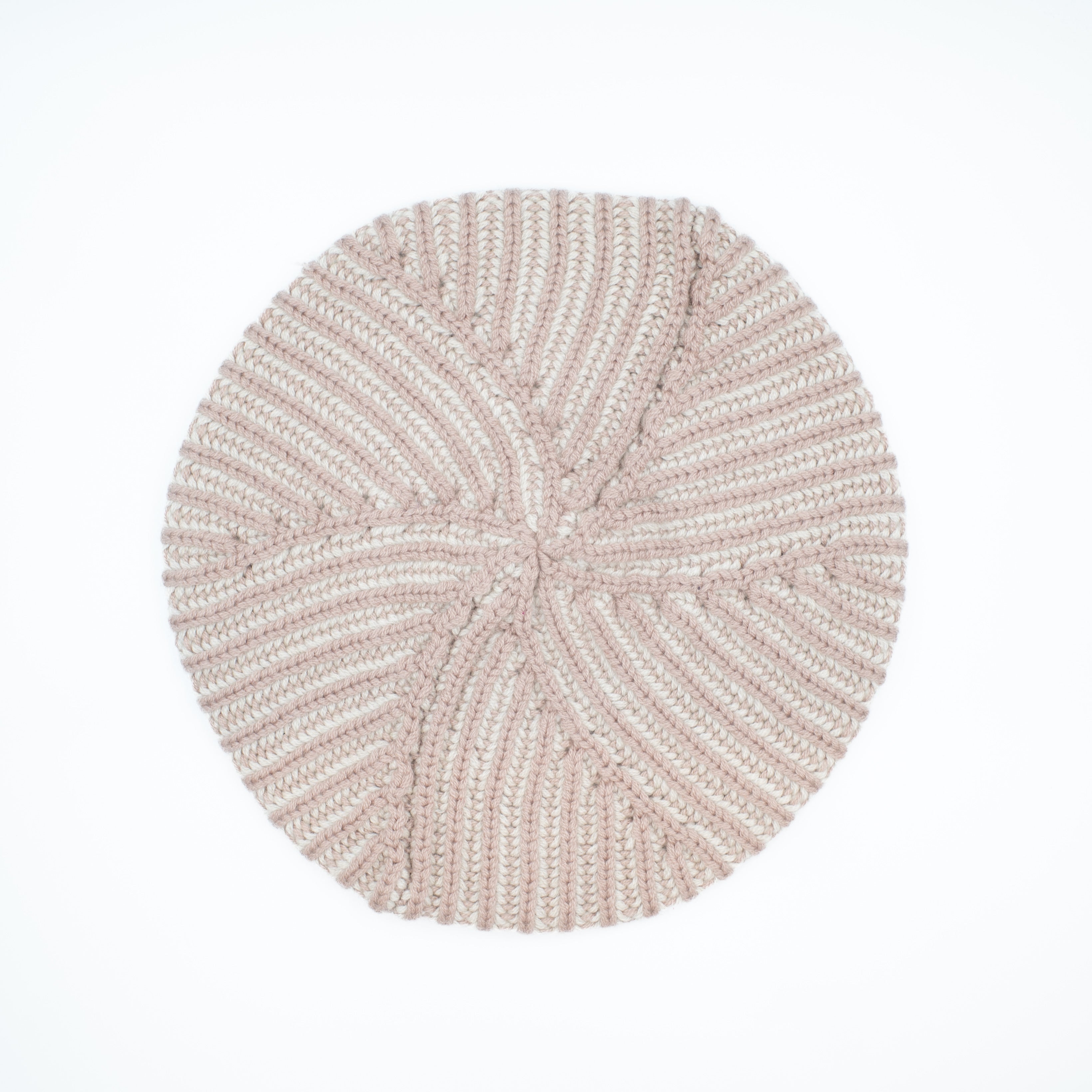 Nude Pink Cashmere Beret Hat One Size