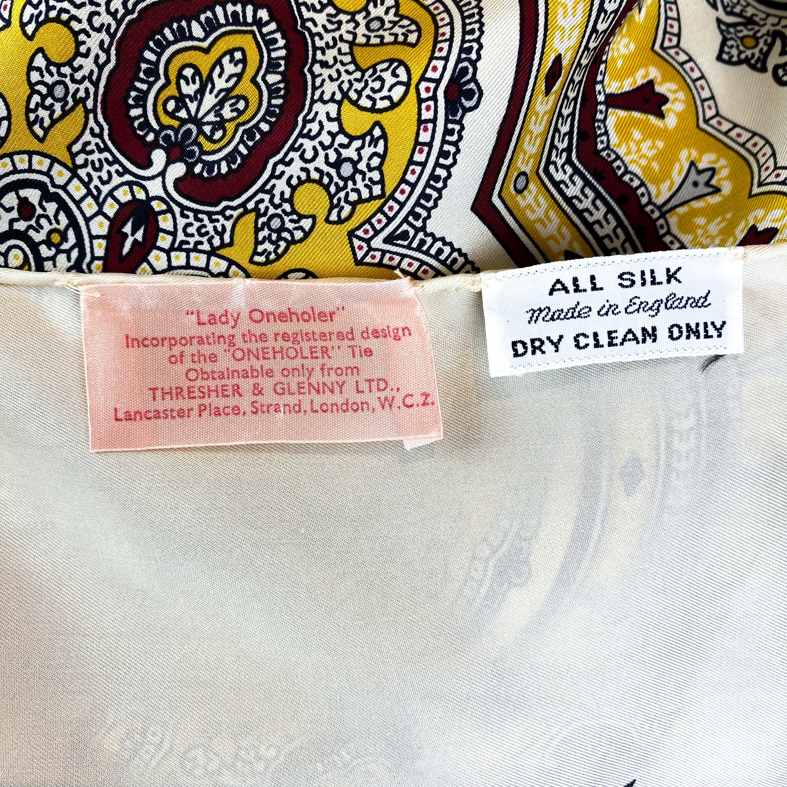 1960s Paisley Vintage Silk Scarf