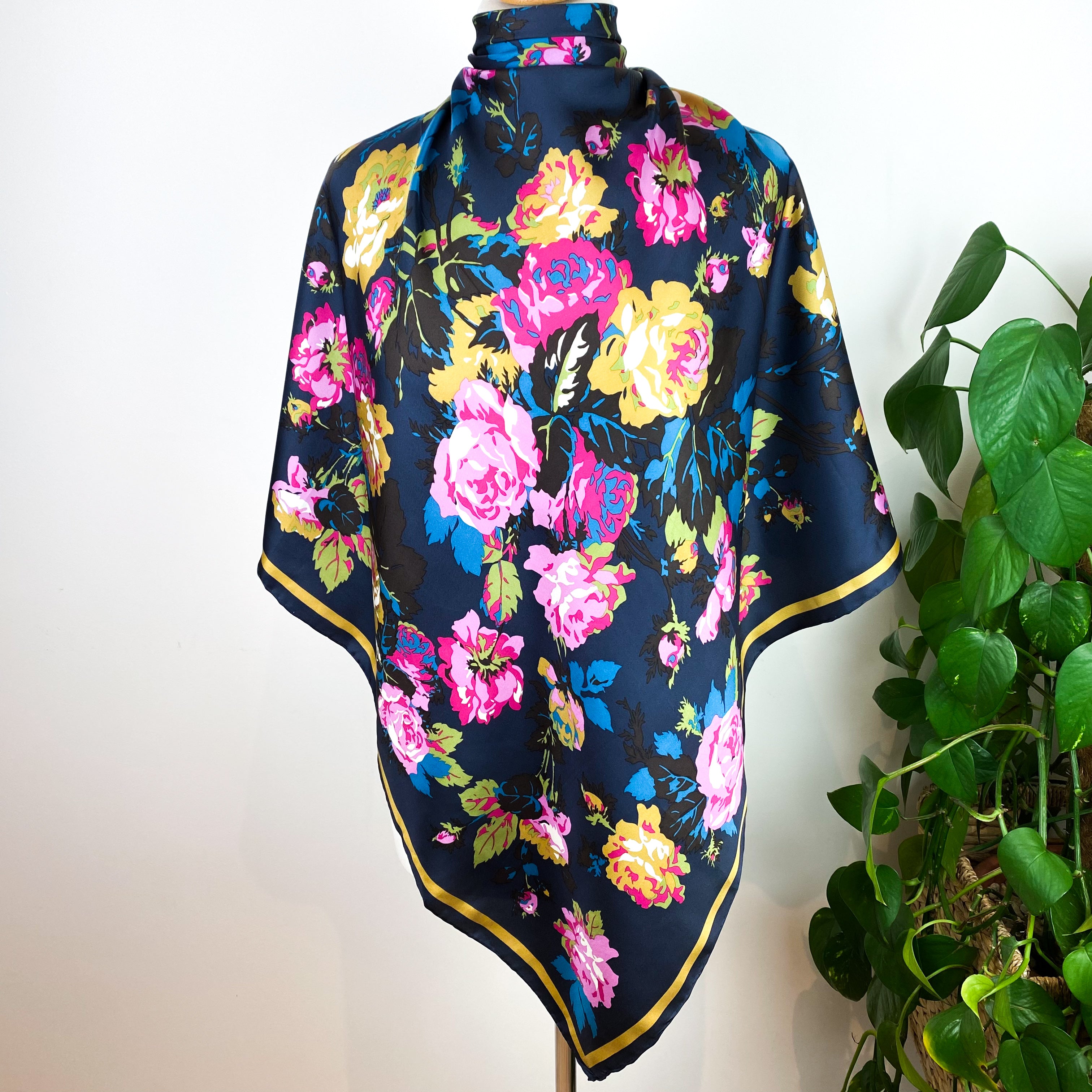 Joules Floral Silk Scarf