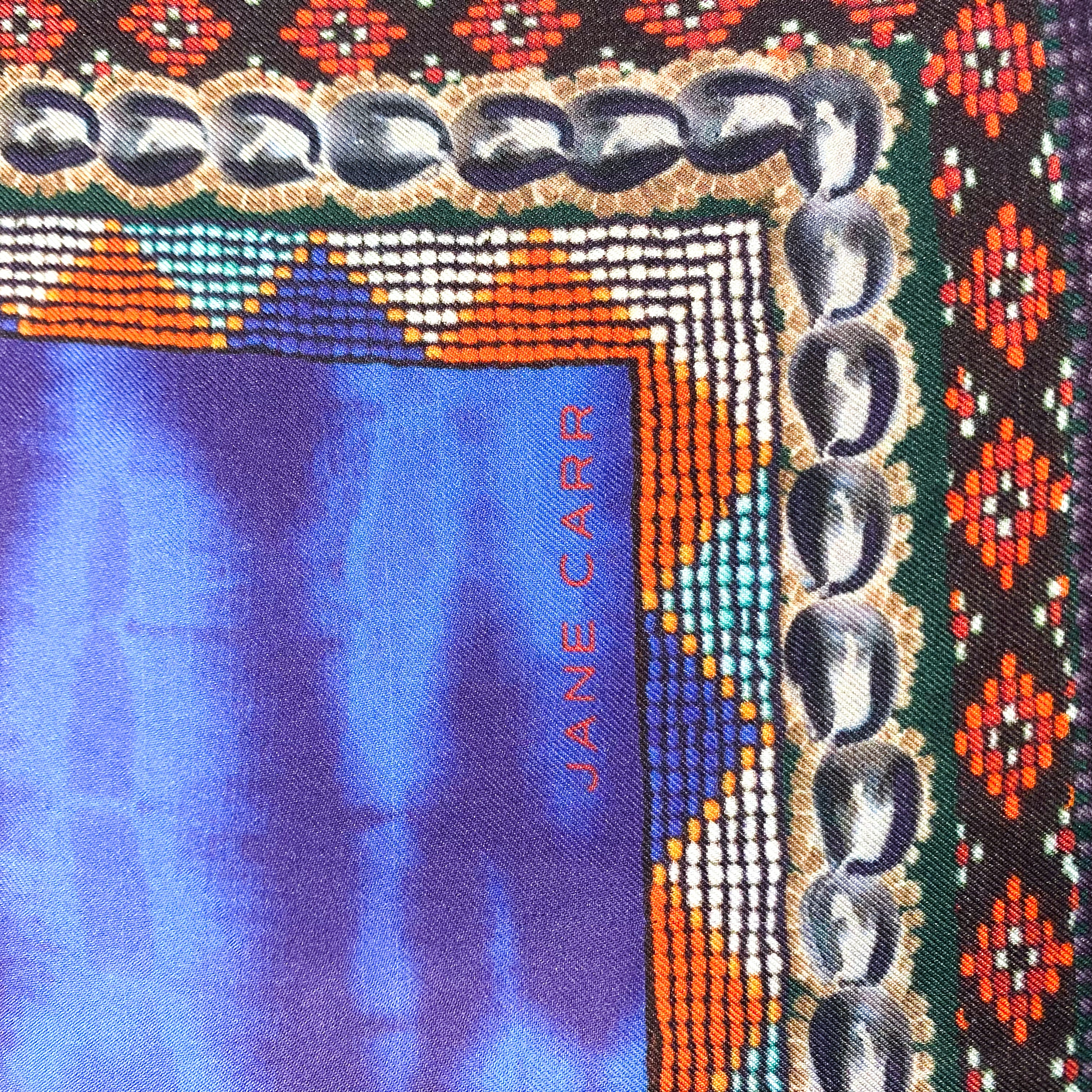 Extra Large Jane Carr Designer Silk Scarf