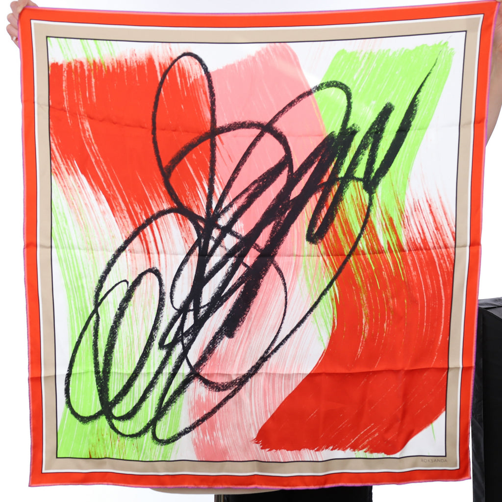 Brand New Roksanda Abstract Silk Scarf