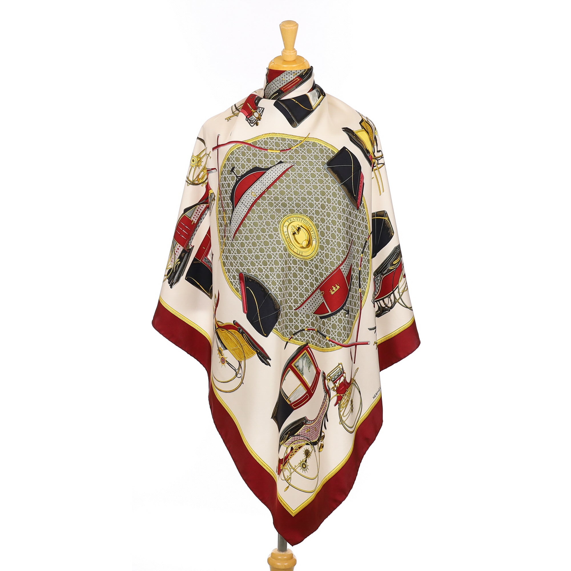 Hermès Les Voitures a Transformation Silk Scarf