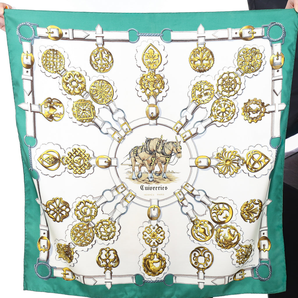 Hermès Cuivreries Silk Scarf