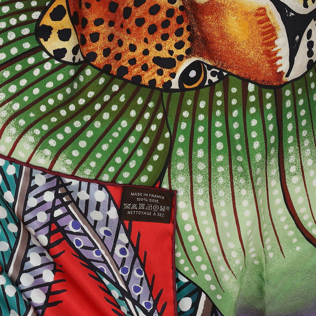 Brand New Boxed Hermès Baobab Cat Silk Scarf Quite Rare