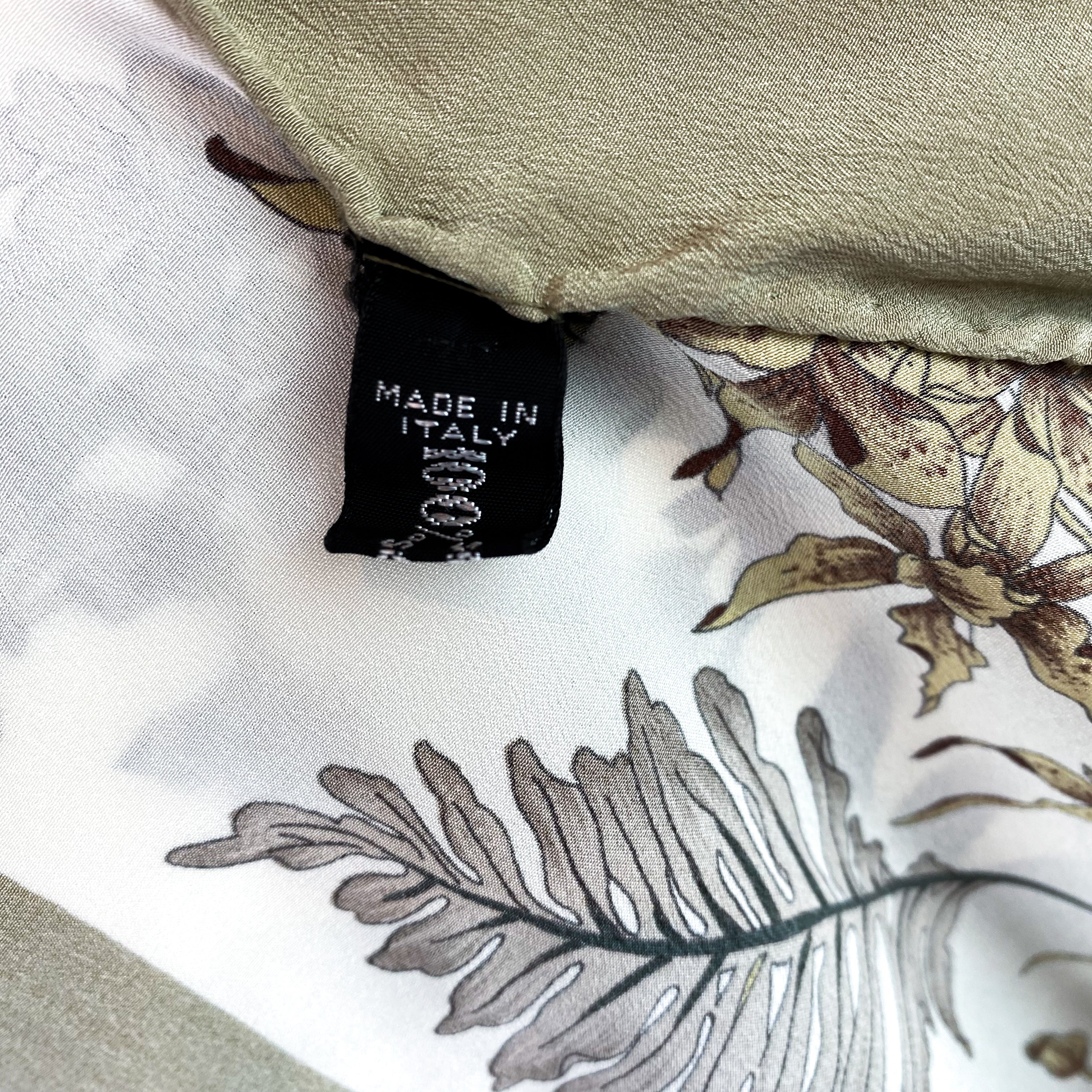 Pretty Floral Italian Silk Scarf