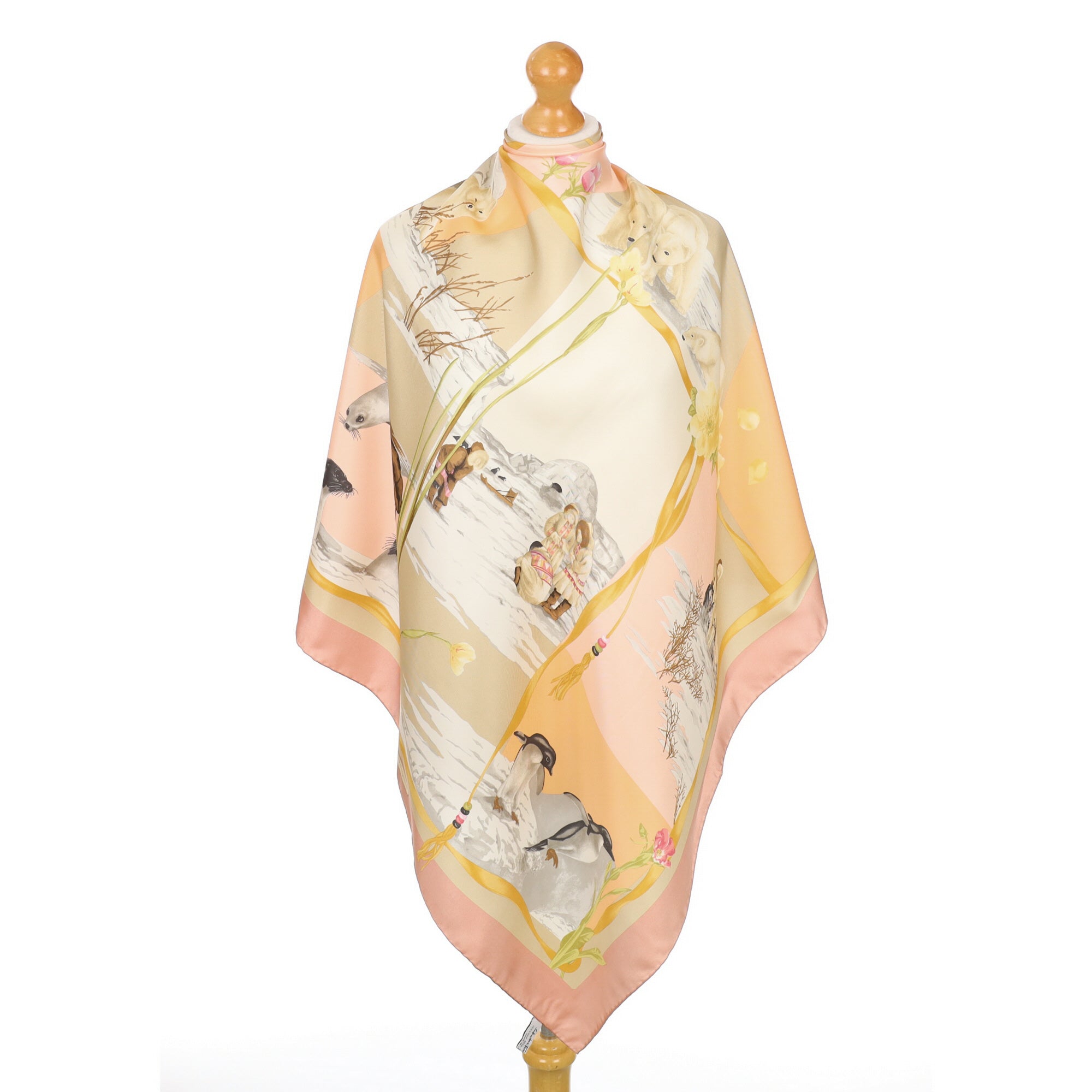 Boxed Salvatore Inuit Design Ferragamo Silk Scarf