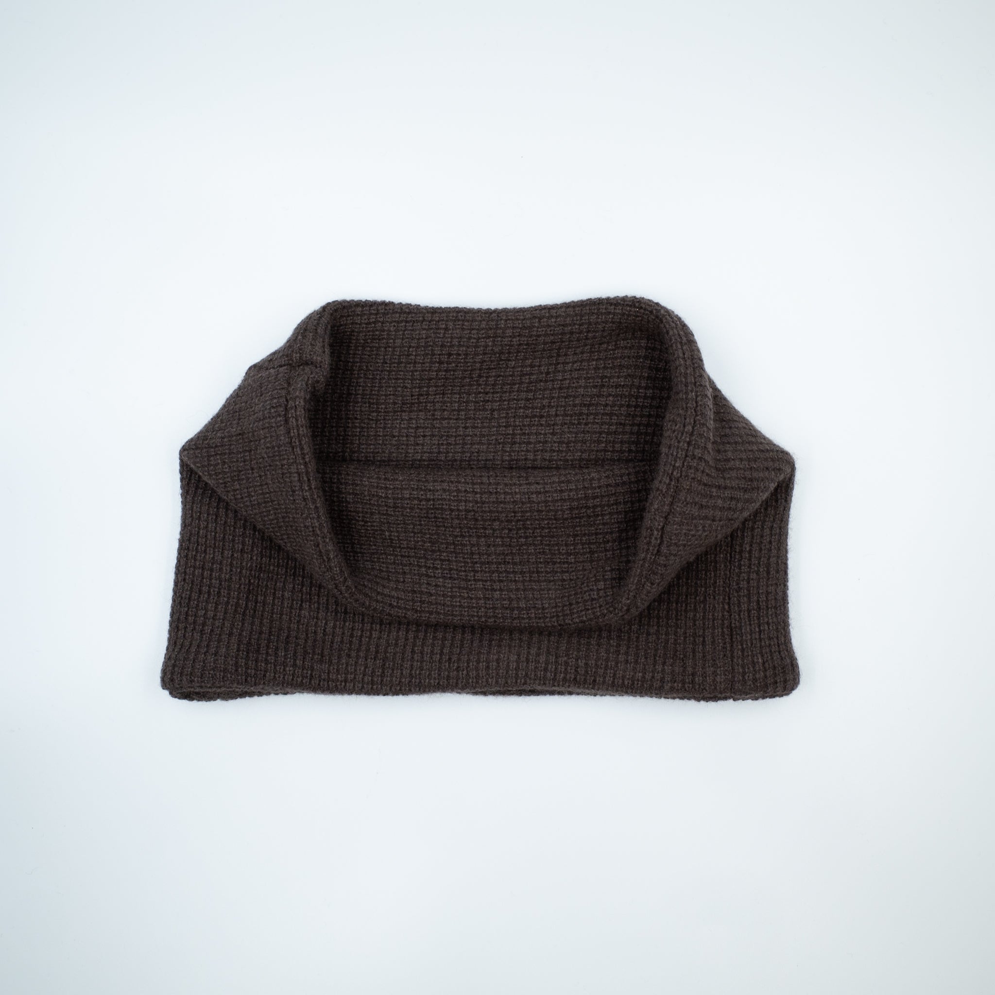 Men’s Chocolate Brown Waffle Knit Neck Warmer