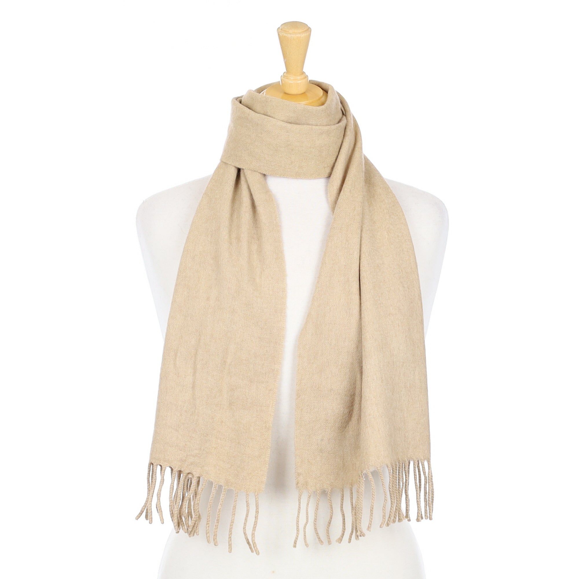 Scottish Biscuit Brown Woven Cashmere Scarf
