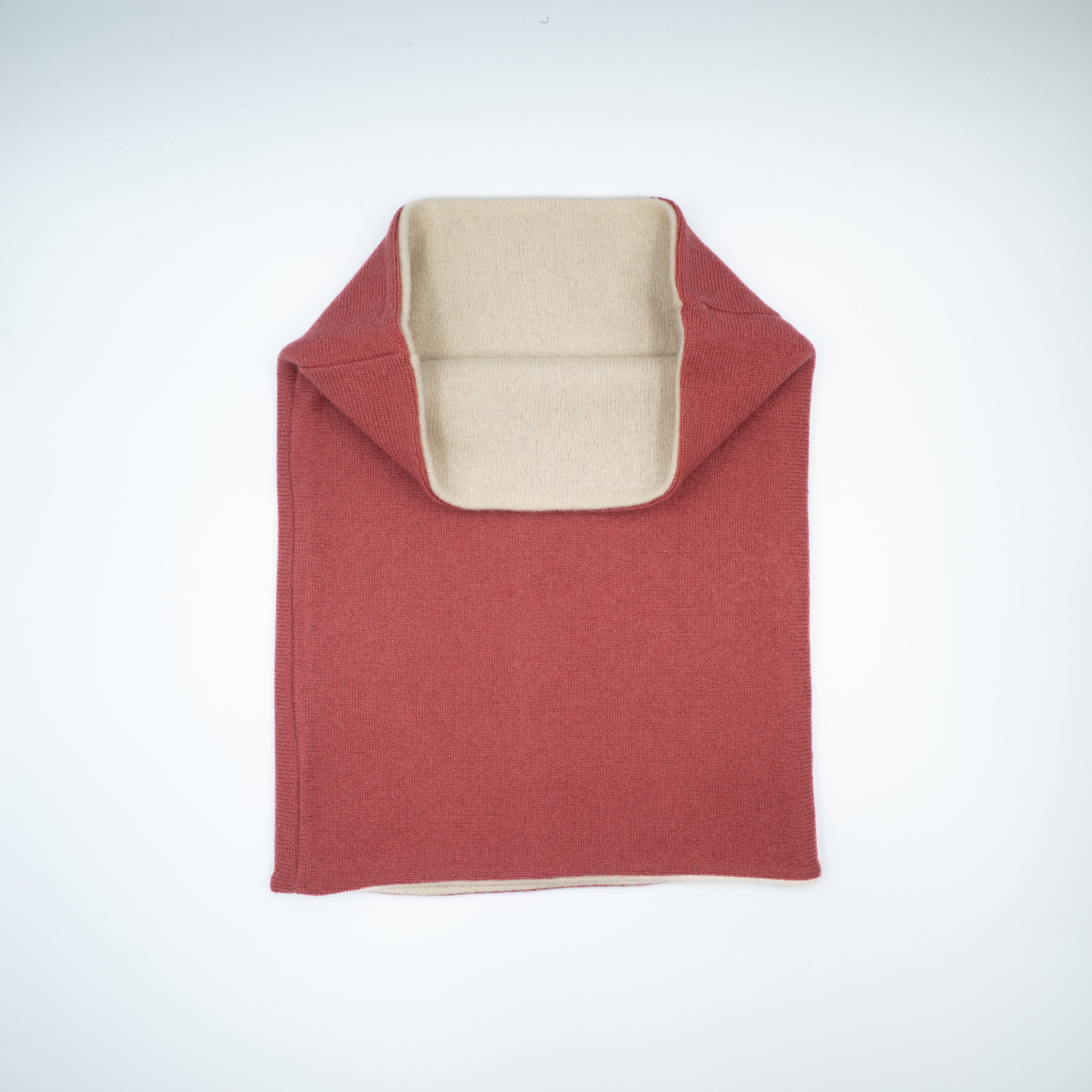 Rose Pink and Cream Luxury Double Layered Snood