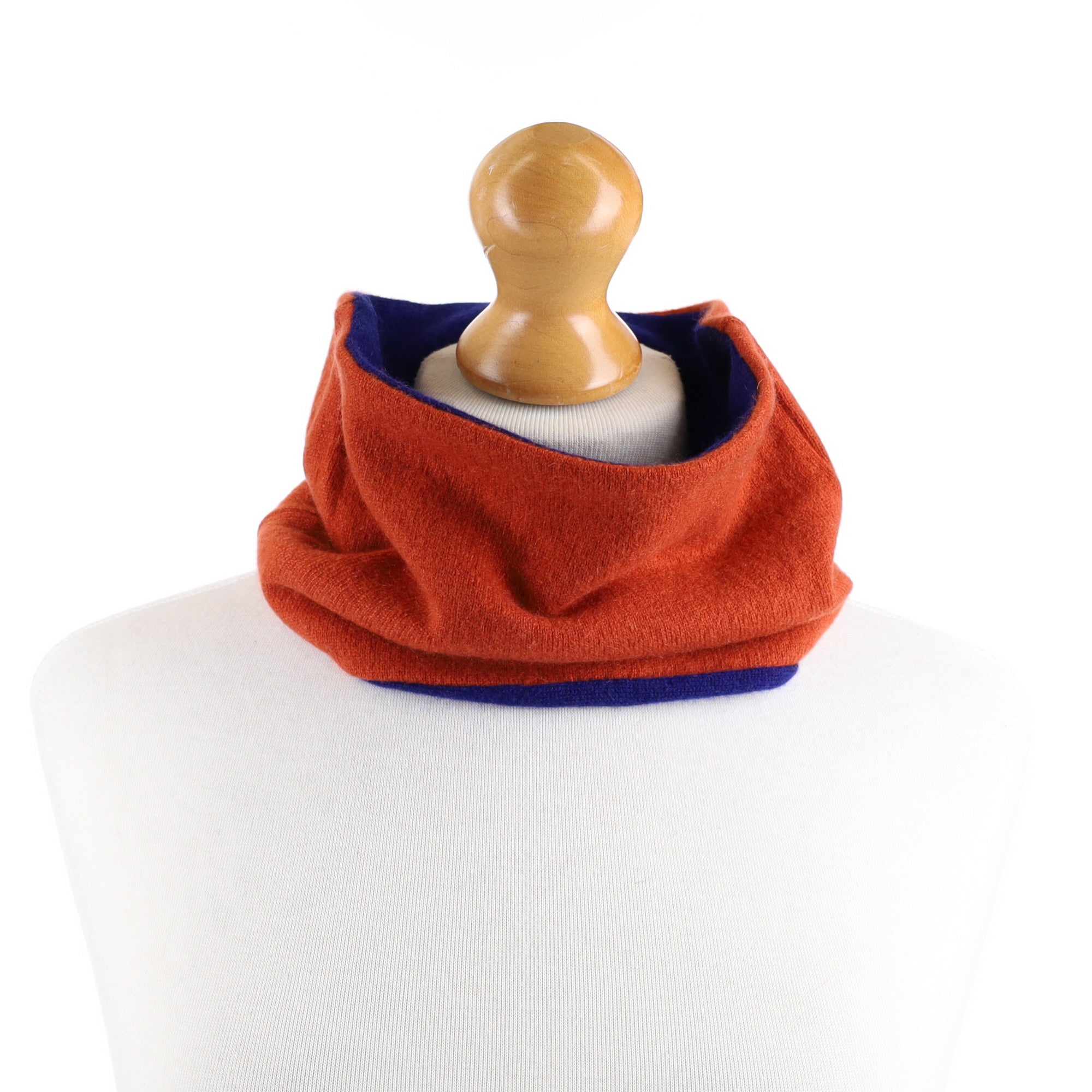 Men’s Navy Blue and Orange Neck Warmer