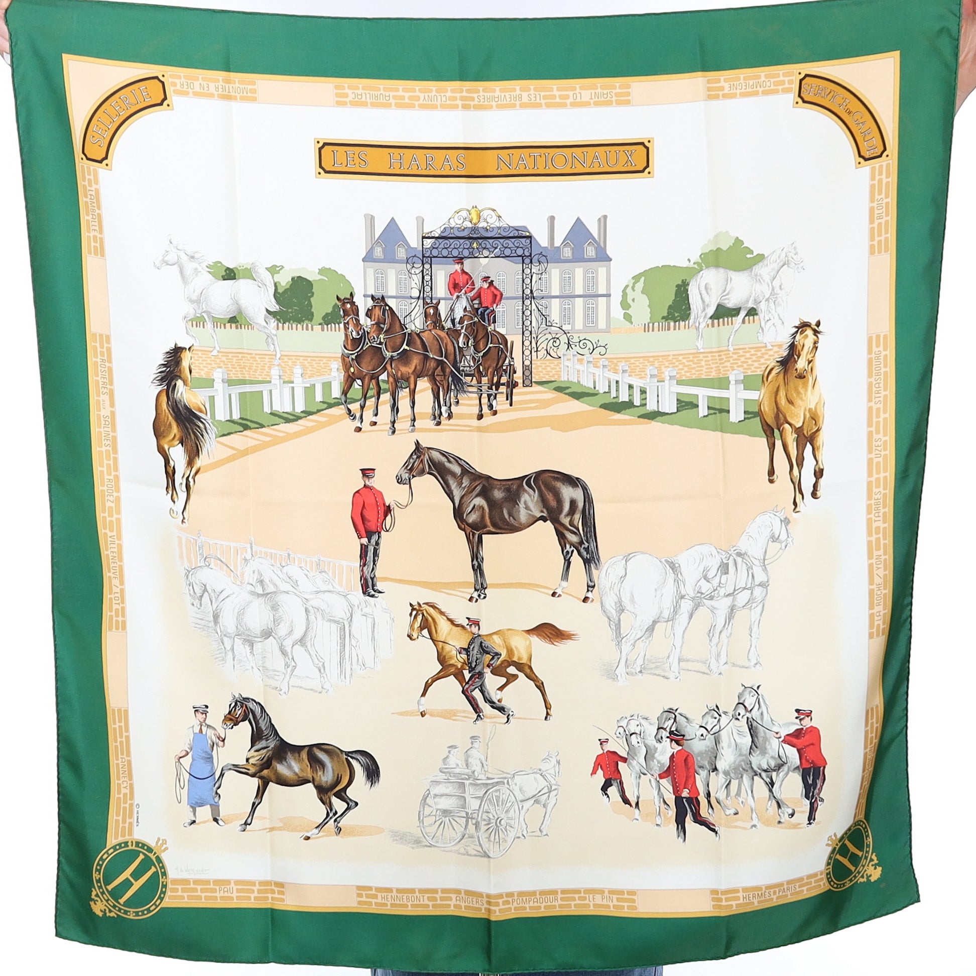 Hermès Les Haras Nationaux Silk Scarf