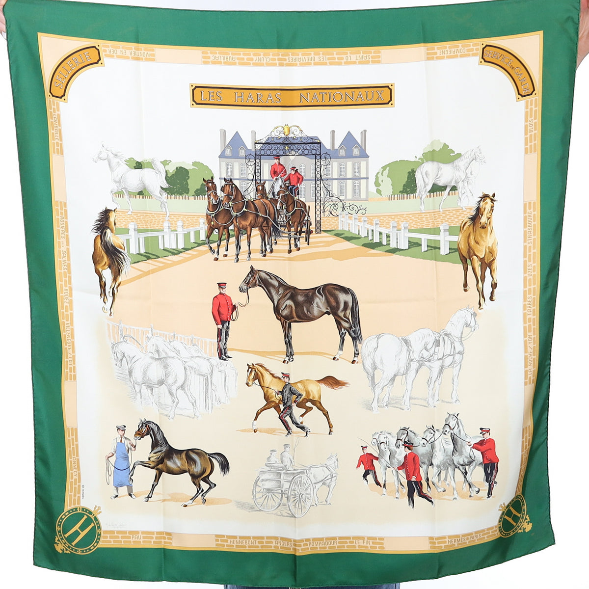 Hermès Les Haras Nationaux Silk Scarf