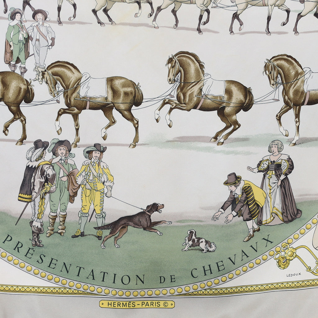 Hermès Presentation De Chevaux Silk Scarf