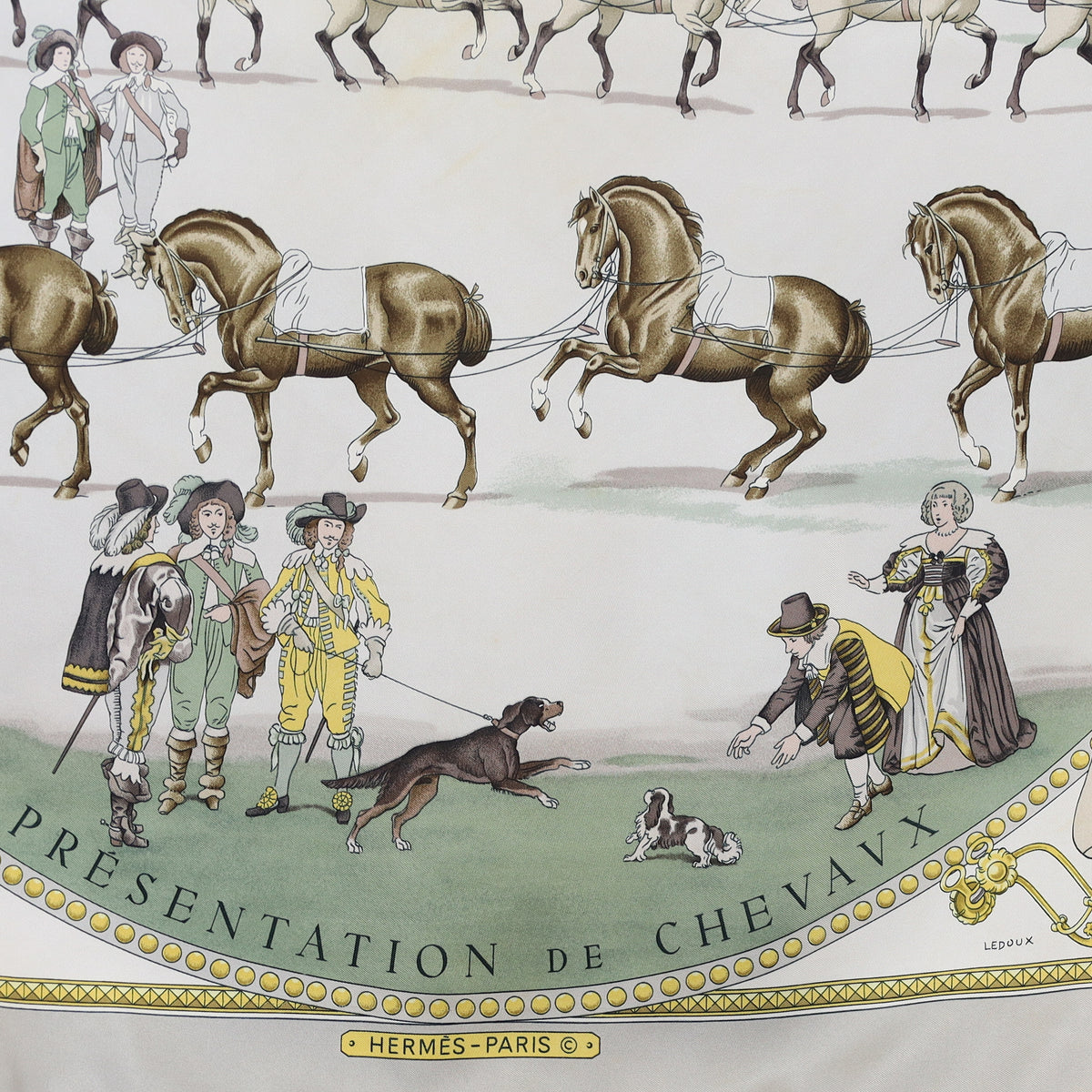 Hermès Presentation De Chevaux Silk Scarf