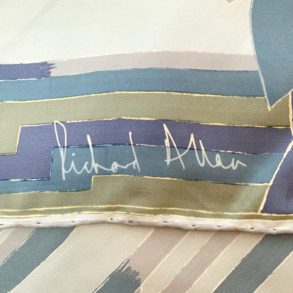 1970s Richard Allan Vintage Silk Scarf