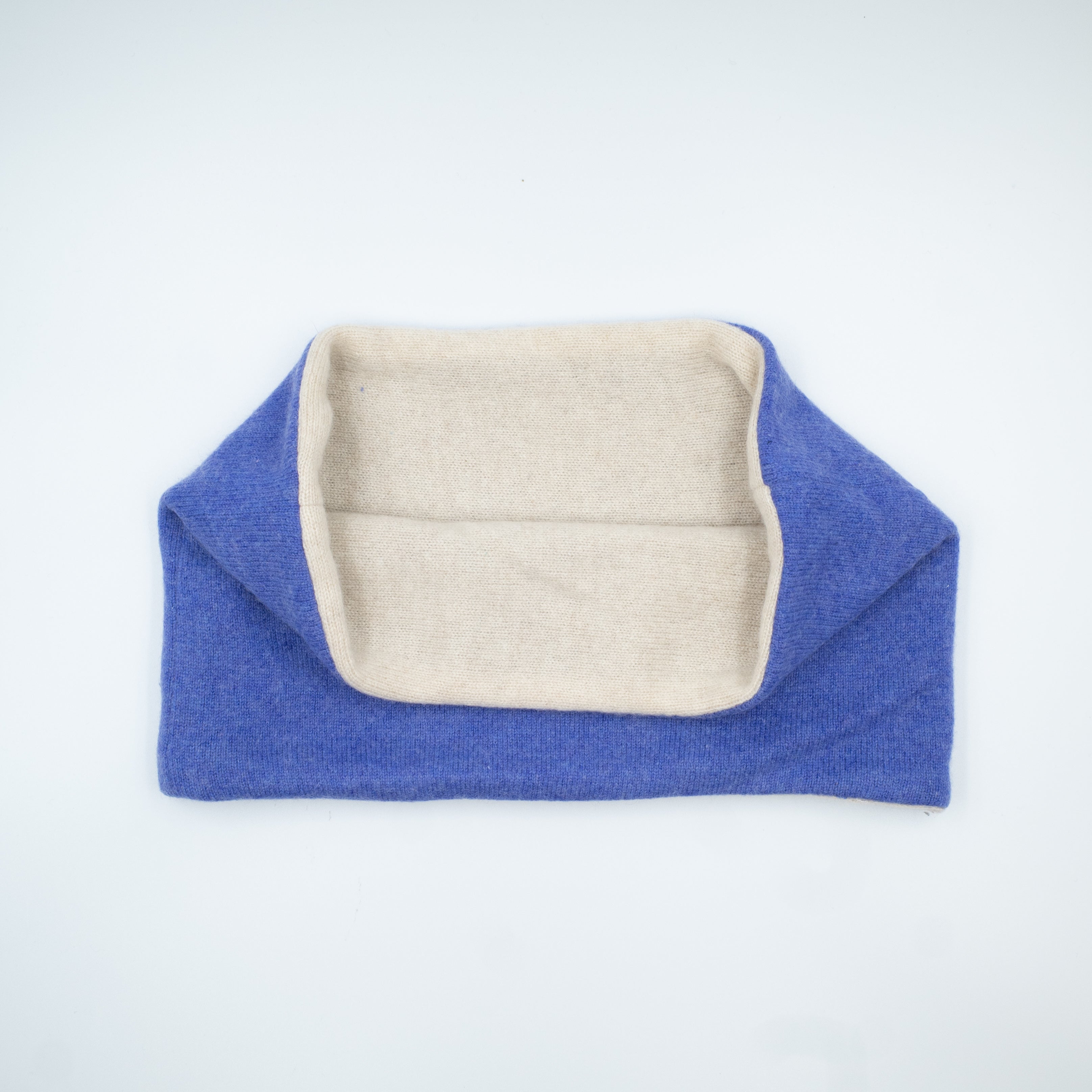 Amethyst Purple and Oatmeal Cashmere Neck Warmer