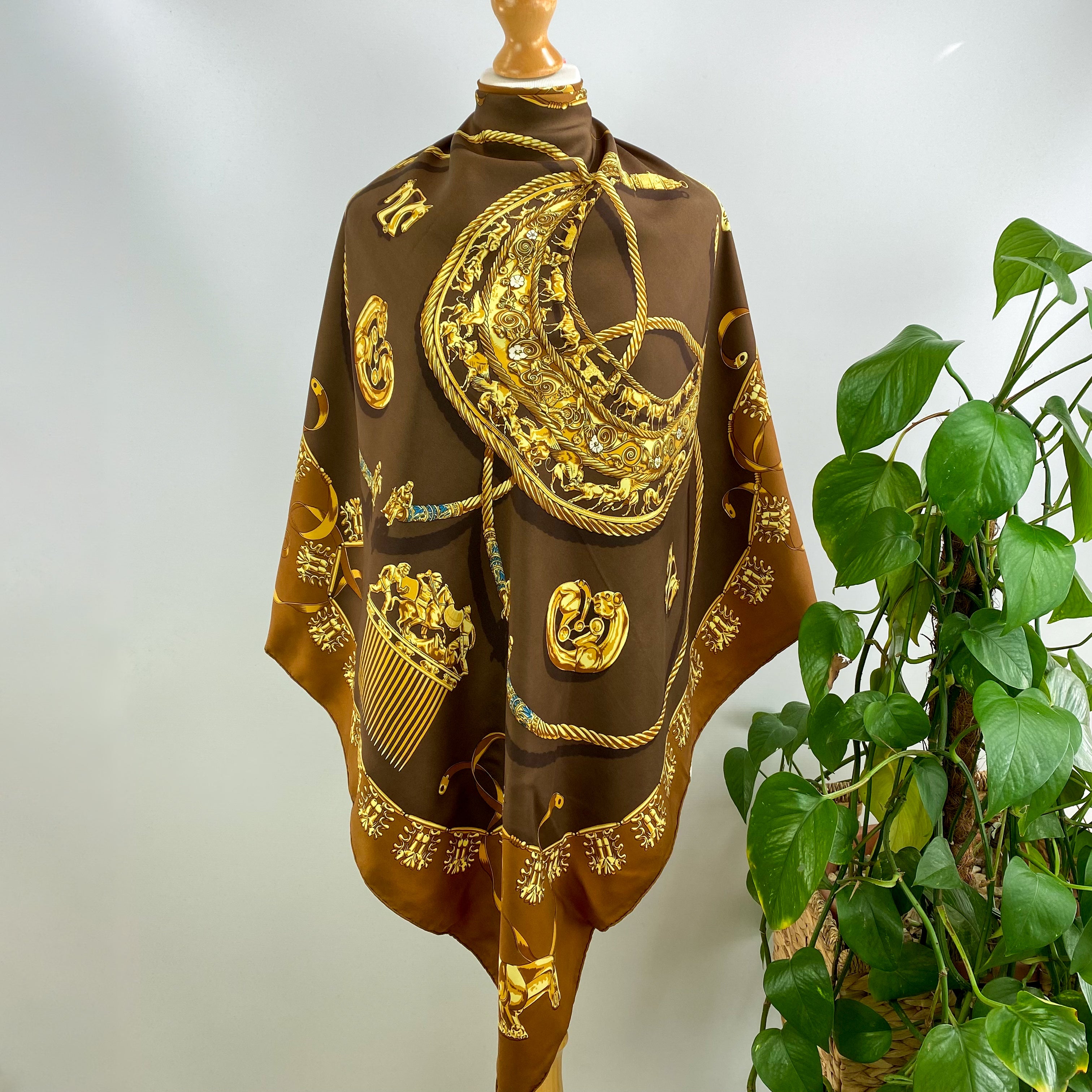 Hermès Les Cavalier D’or Silk Scarf