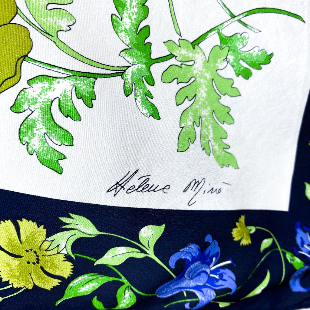 Pretty Floral Crêpe Vintage Silk Scarf